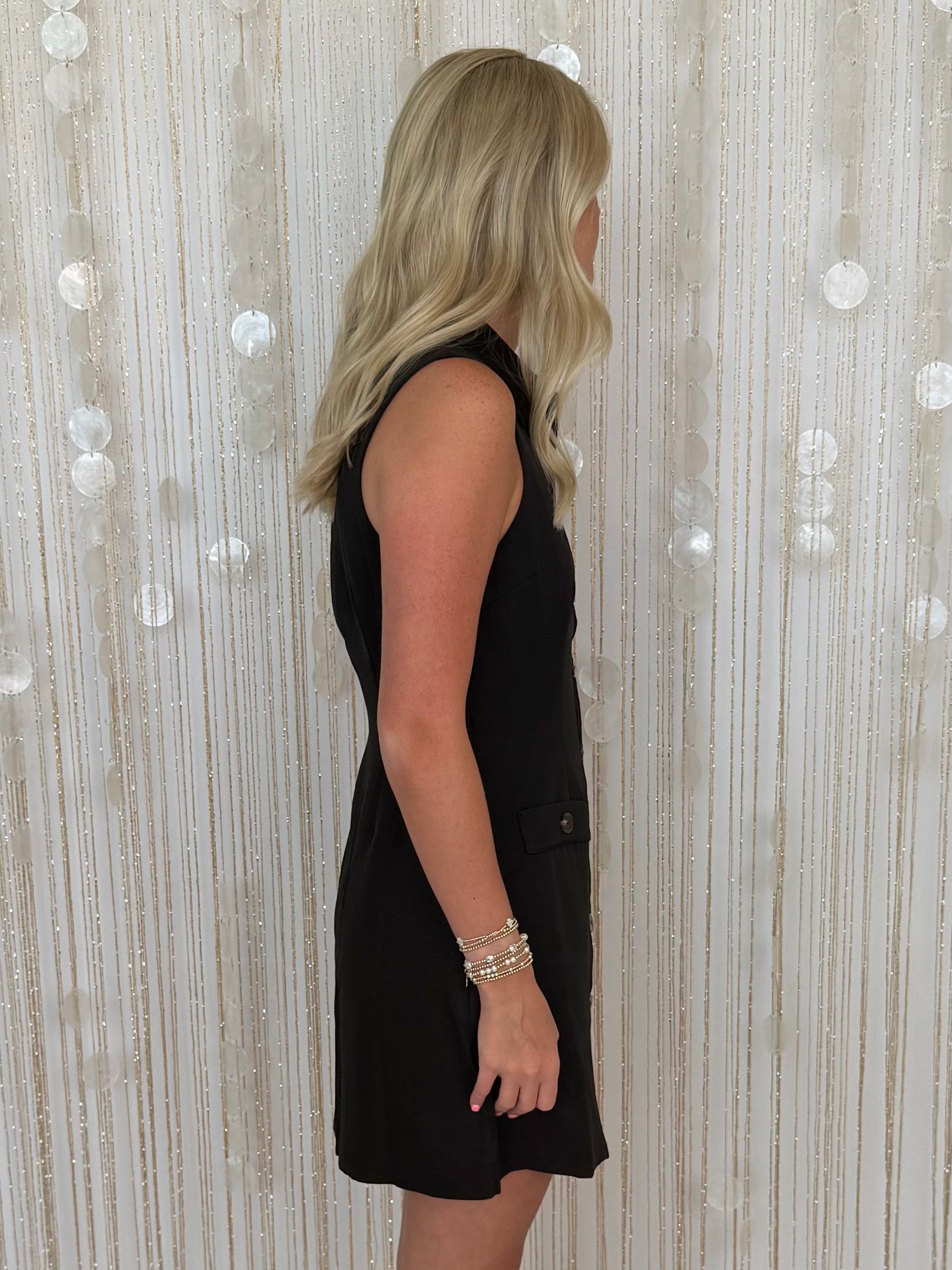 Polished Ease Black Dress-Shop-Womens-Boutique-Clothing