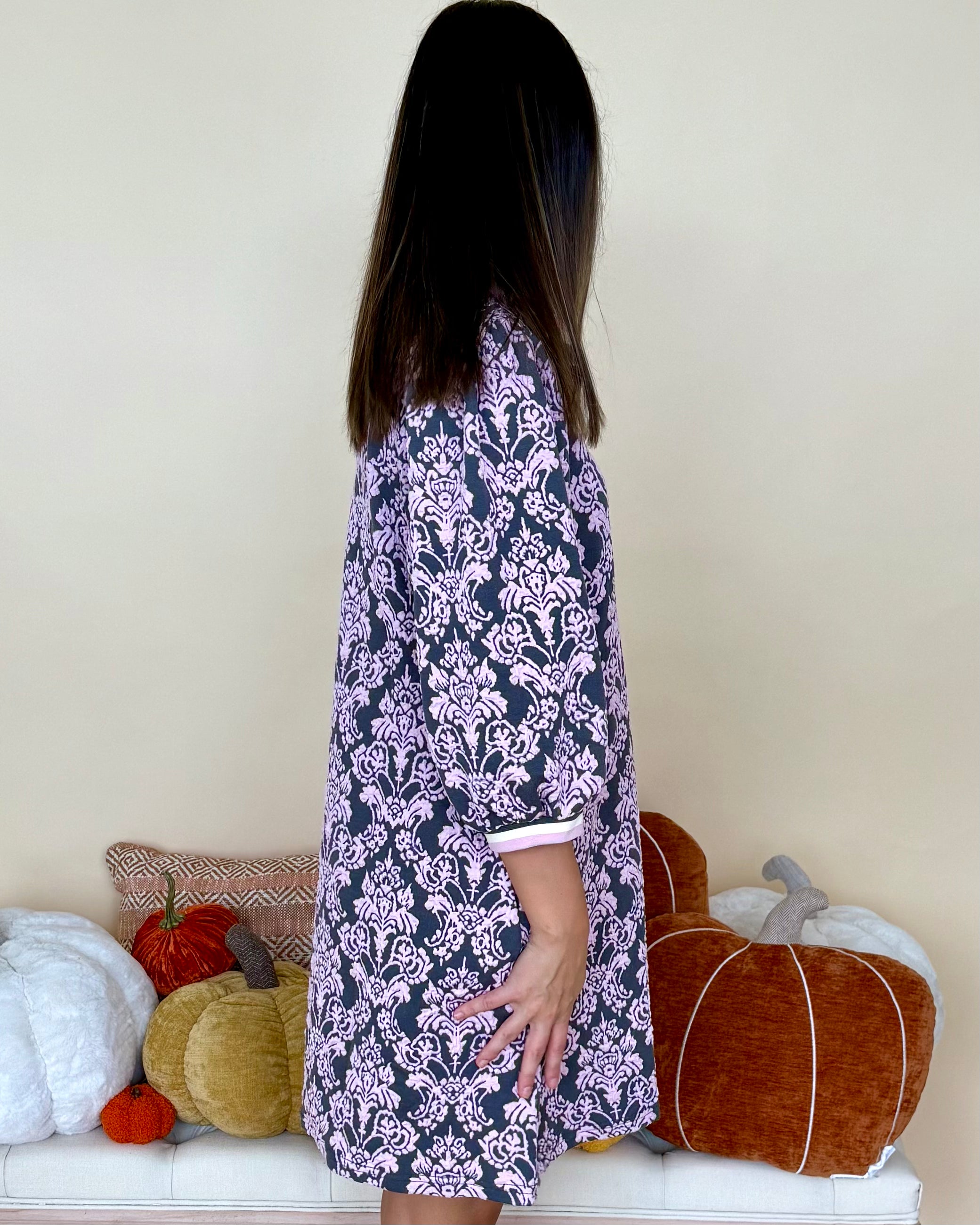 Enchanting Evening Pink Boho Textured Shift Dress-Shop-Womens-Boutique-Clothing