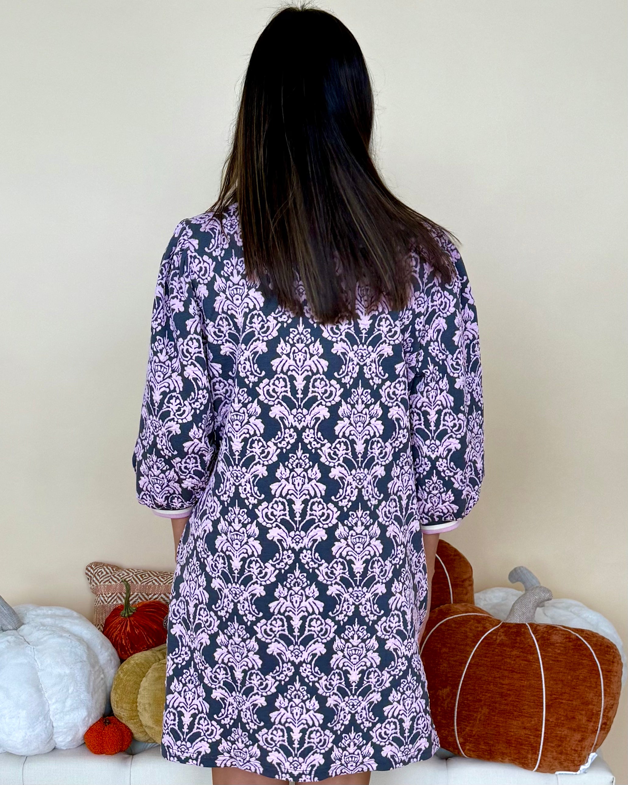 Enchanting Evening Pink Boho Textured Shift Dress-Shop-Womens-Boutique-Clothing