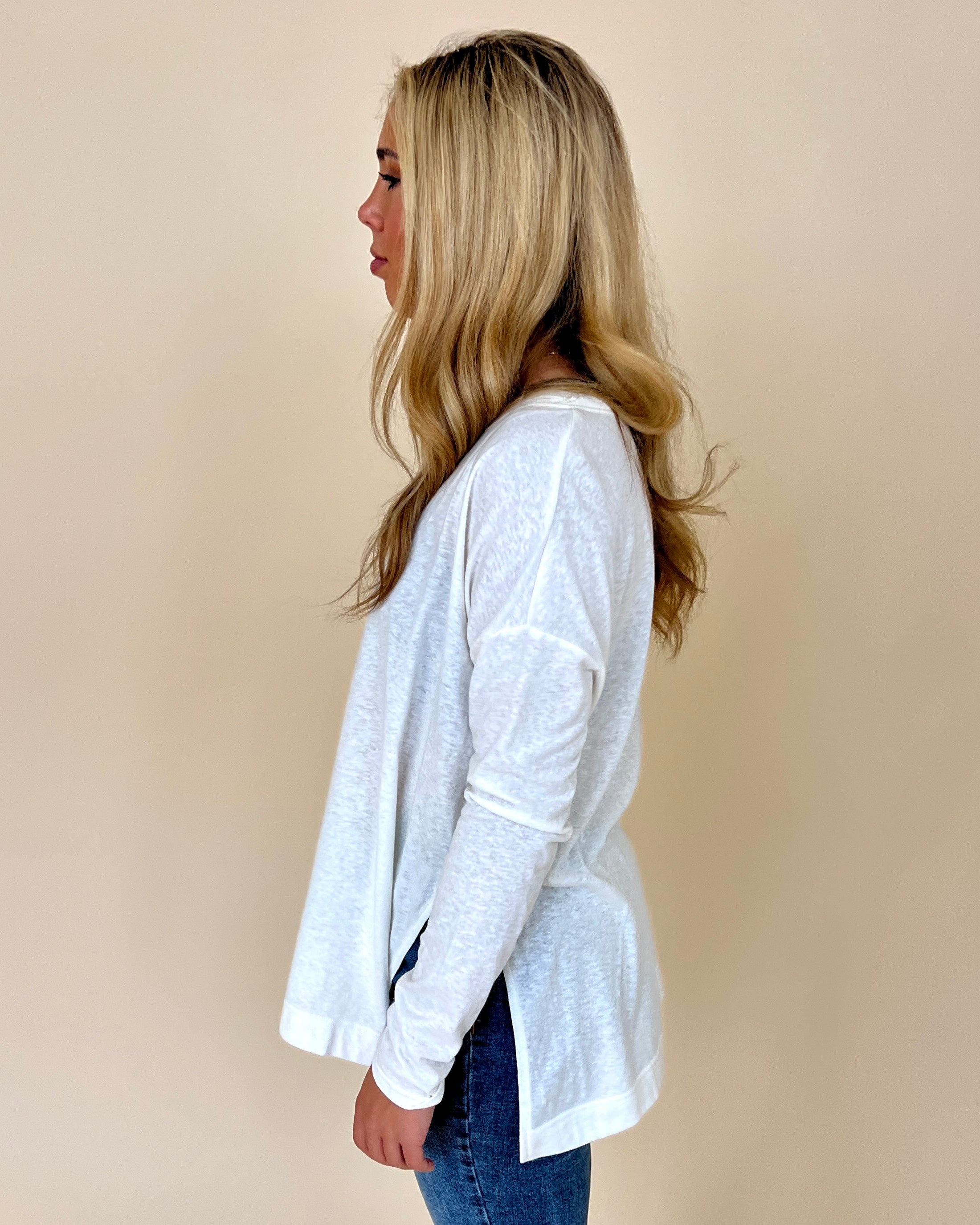 Casually Cute Cream Basic Top-Shop-Womens-Boutique-Clothing