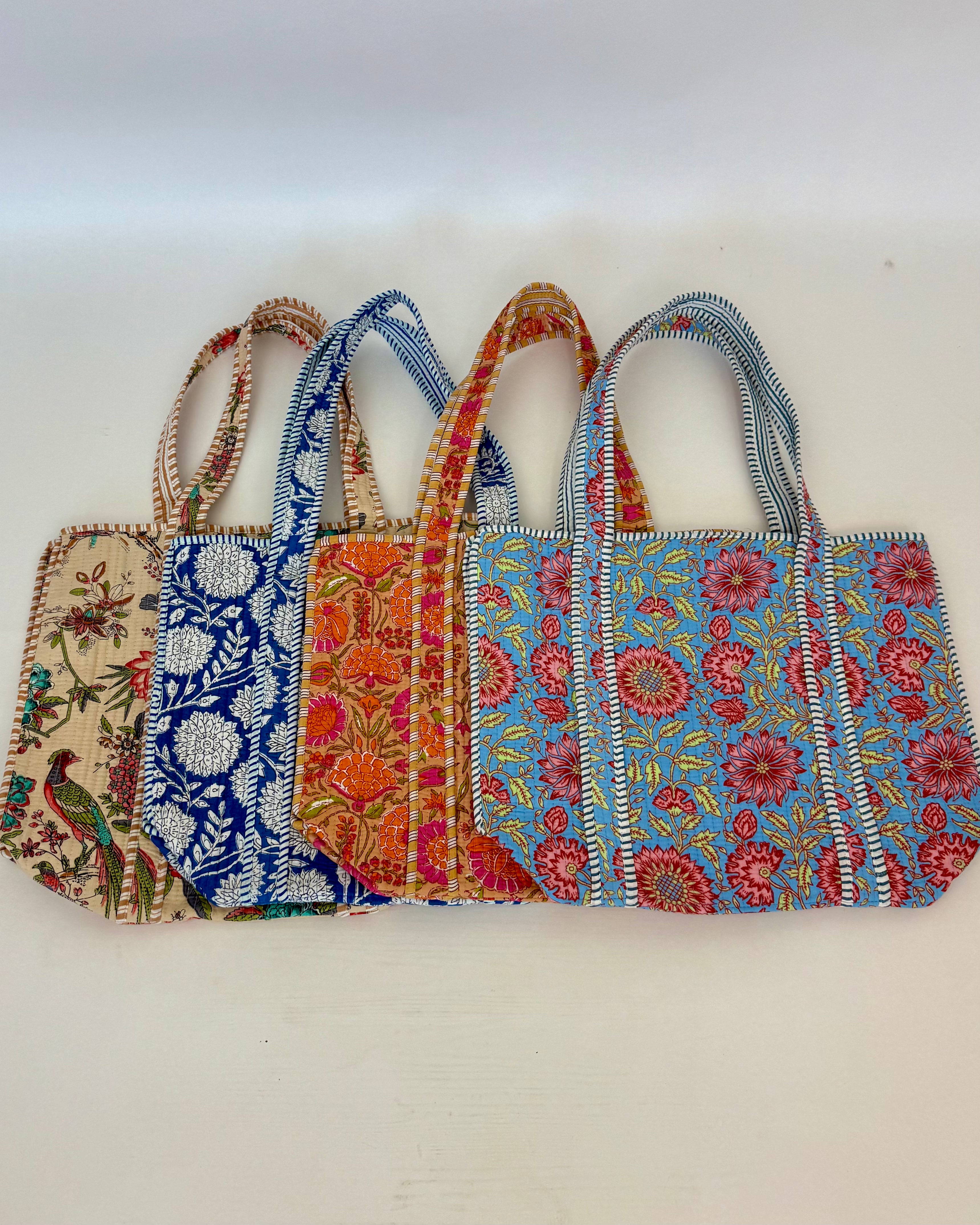 Printed Quilted Tote Bag-Shop-Womens-Boutique-Clothing