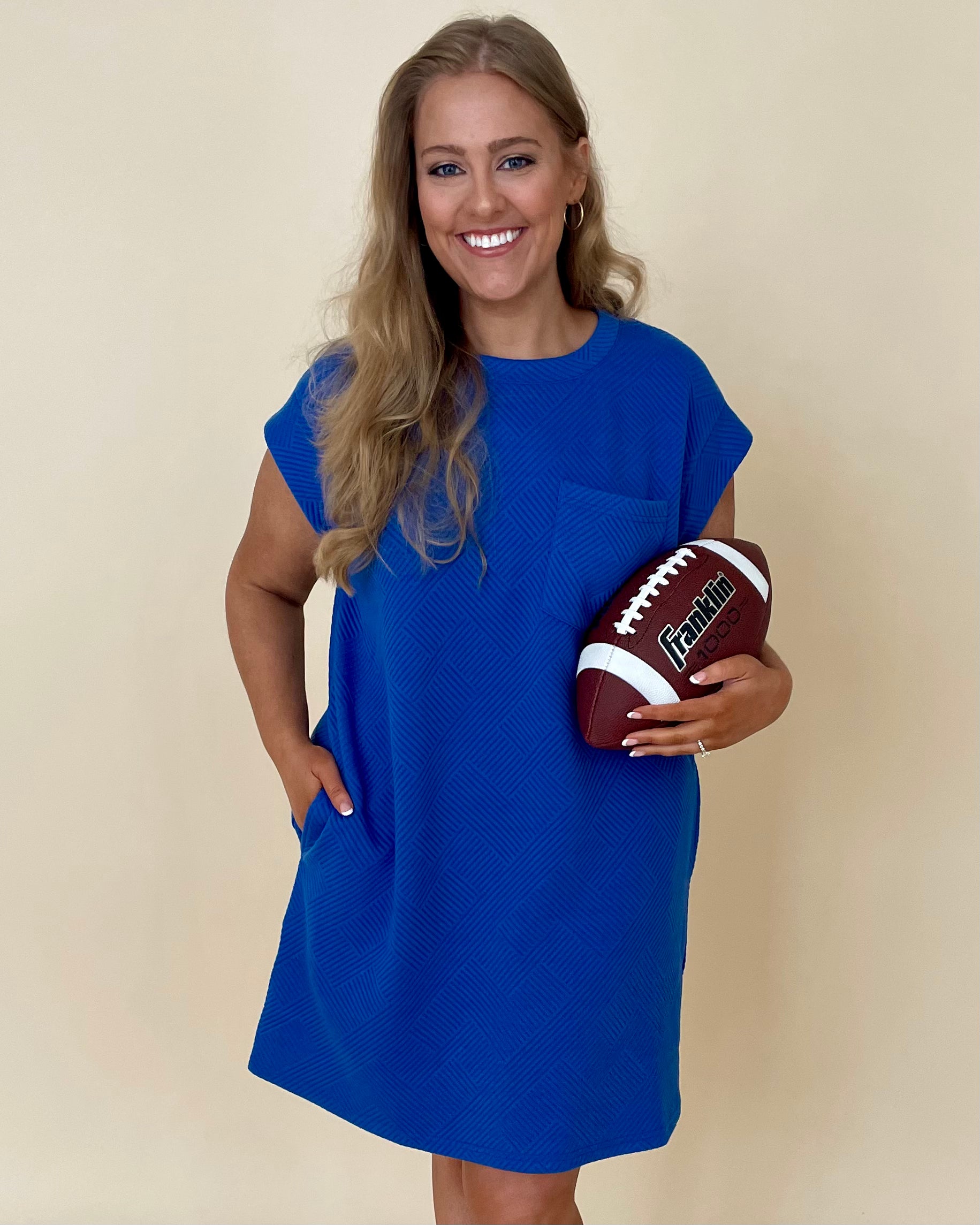 Waste Time Royal Blue Plus Knit Dress-Shop-Womens-Boutique-Clothing