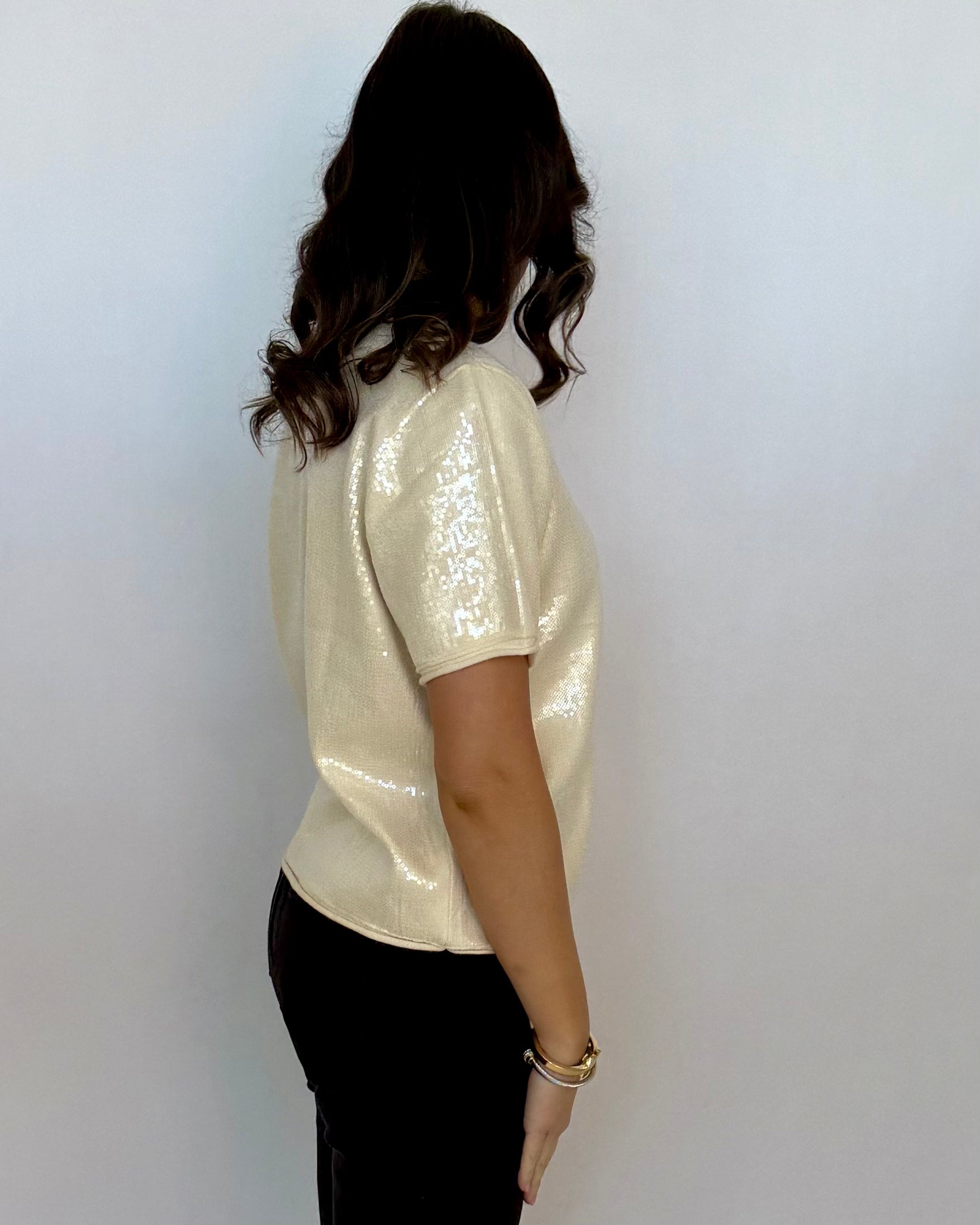 Ain't It Fun Cream Sequin Top-Shop-Womens-Boutique-Clothing