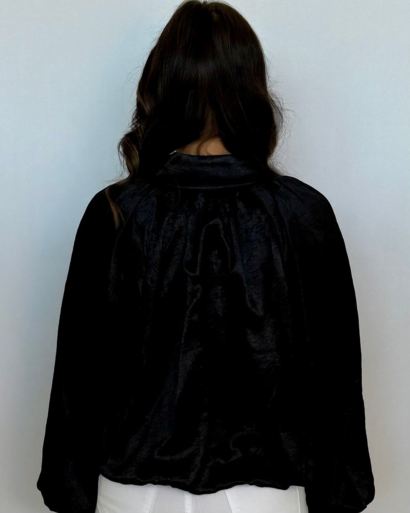 Till I Found You Black Metallic Pleated Top-Shop-Womens-Boutique-Clothing