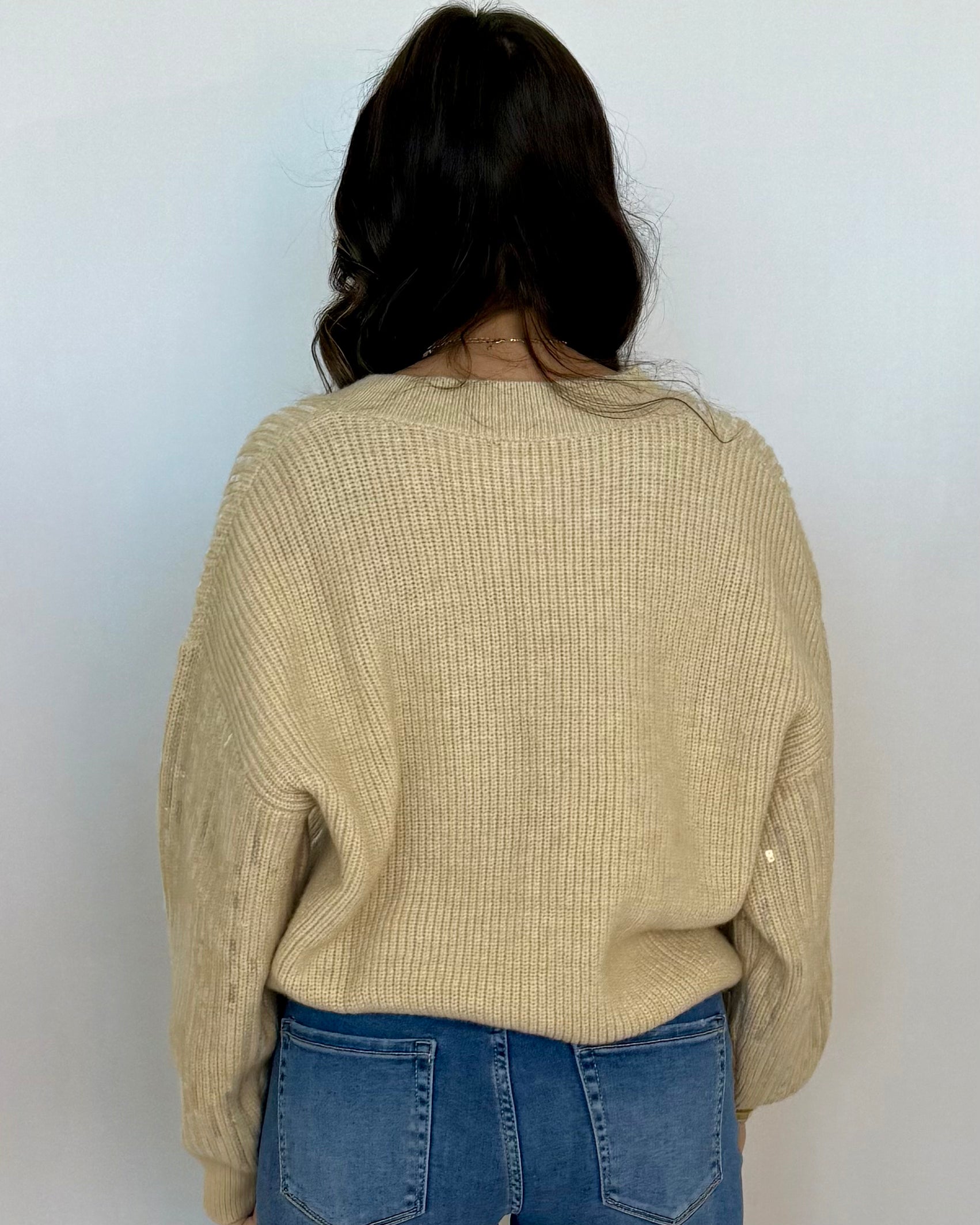 Wander With Me Oatmeal Clear Sequin Sweater-Shop-Womens-Boutique-Clothing