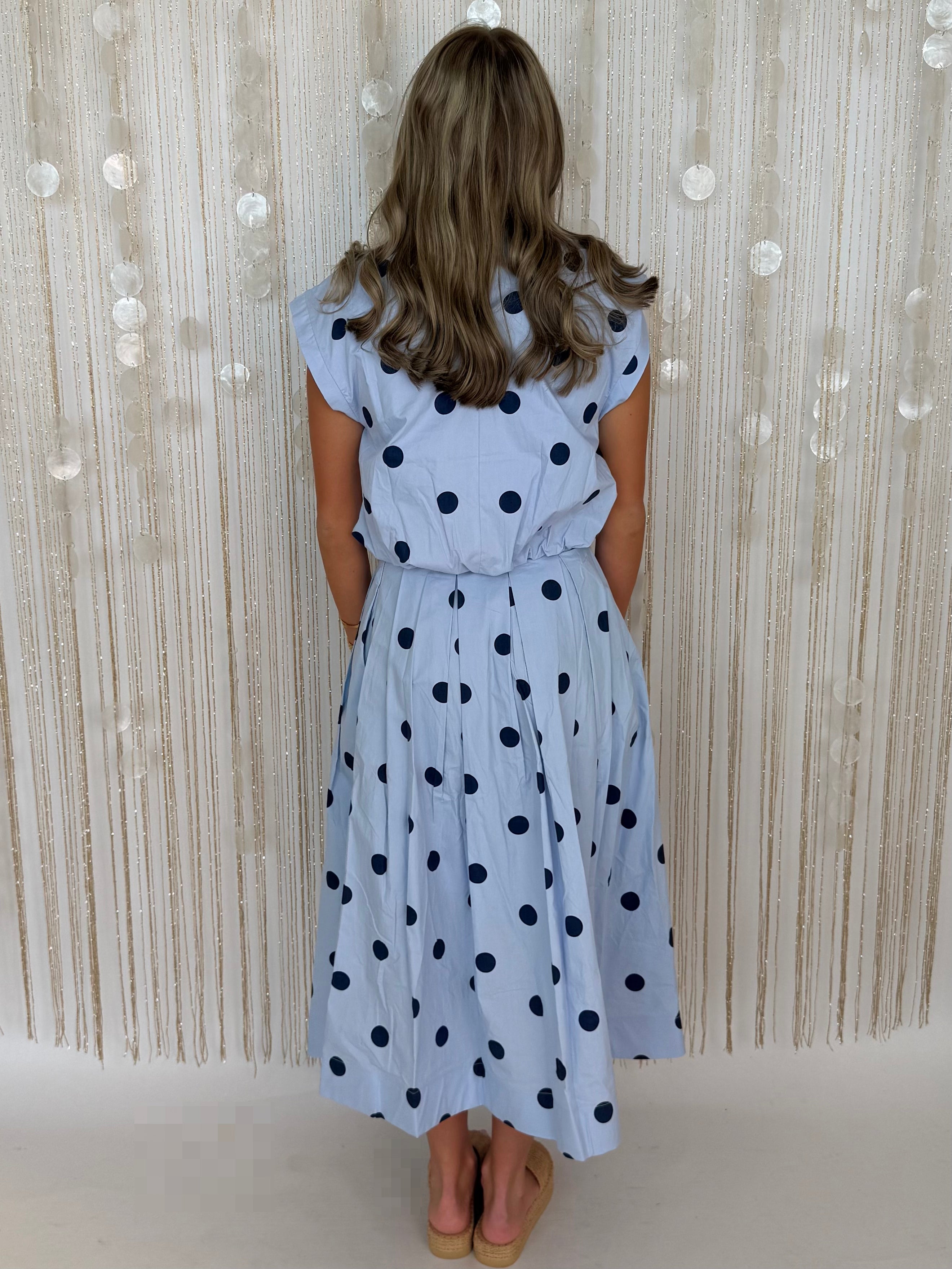 Modern Grove Blue Bubble Crop Top-Shop-Womens-Boutique-Clothing