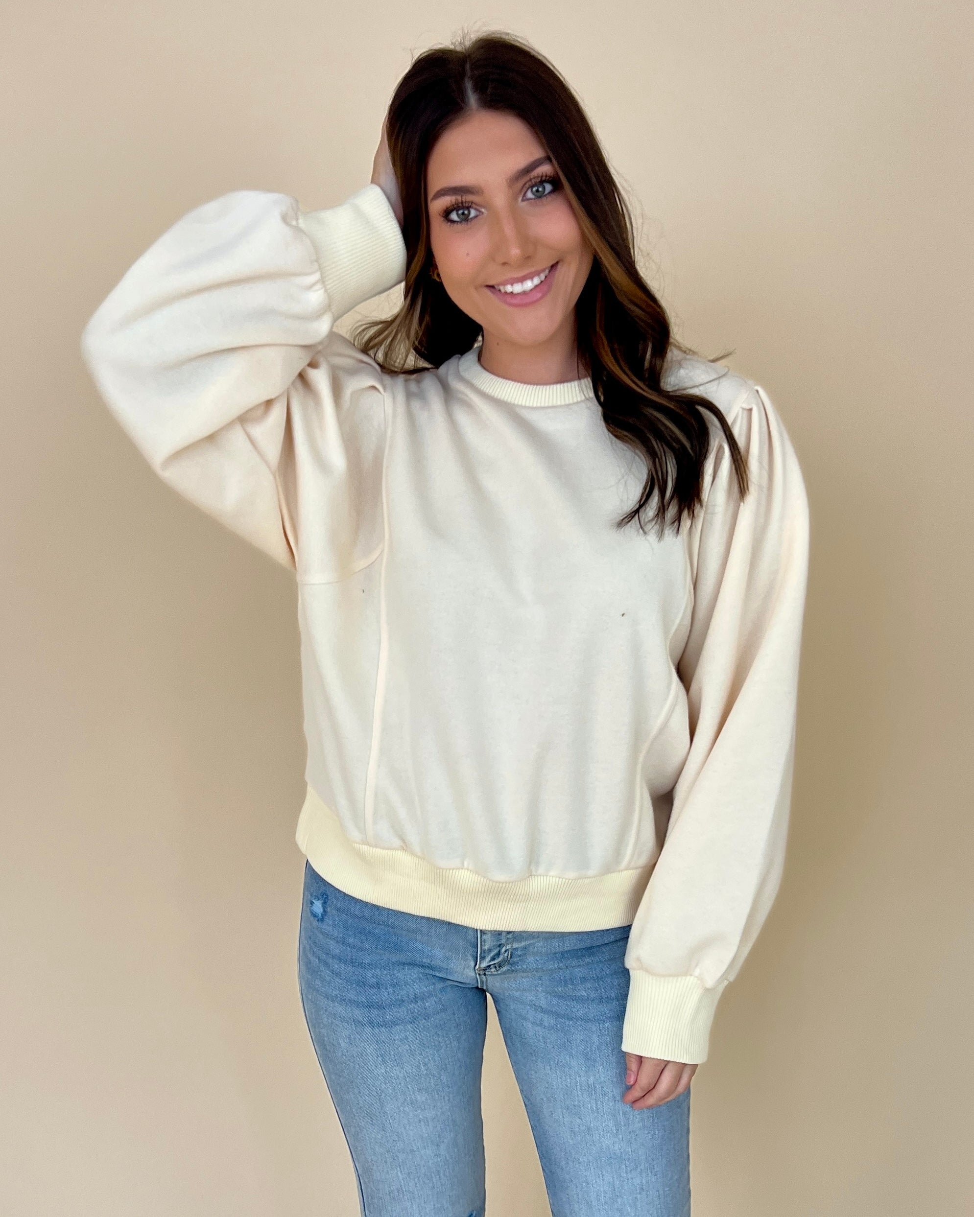 From Now On Cream Knit Top-Shop-Womens-Boutique-Clothing