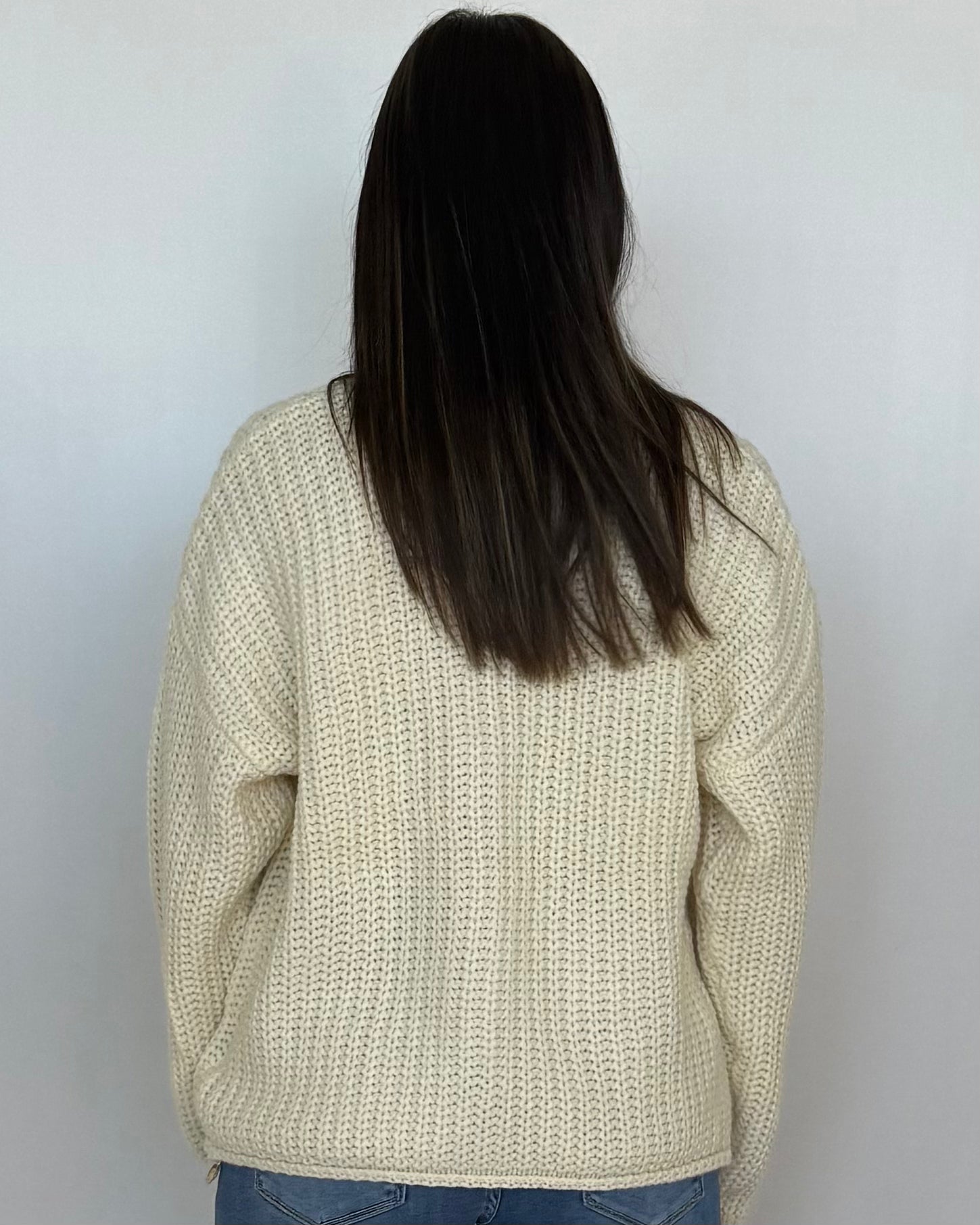 One Love Cream Gold Button Sweater Cardigan-Shop-Womens-Boutique-Clothing