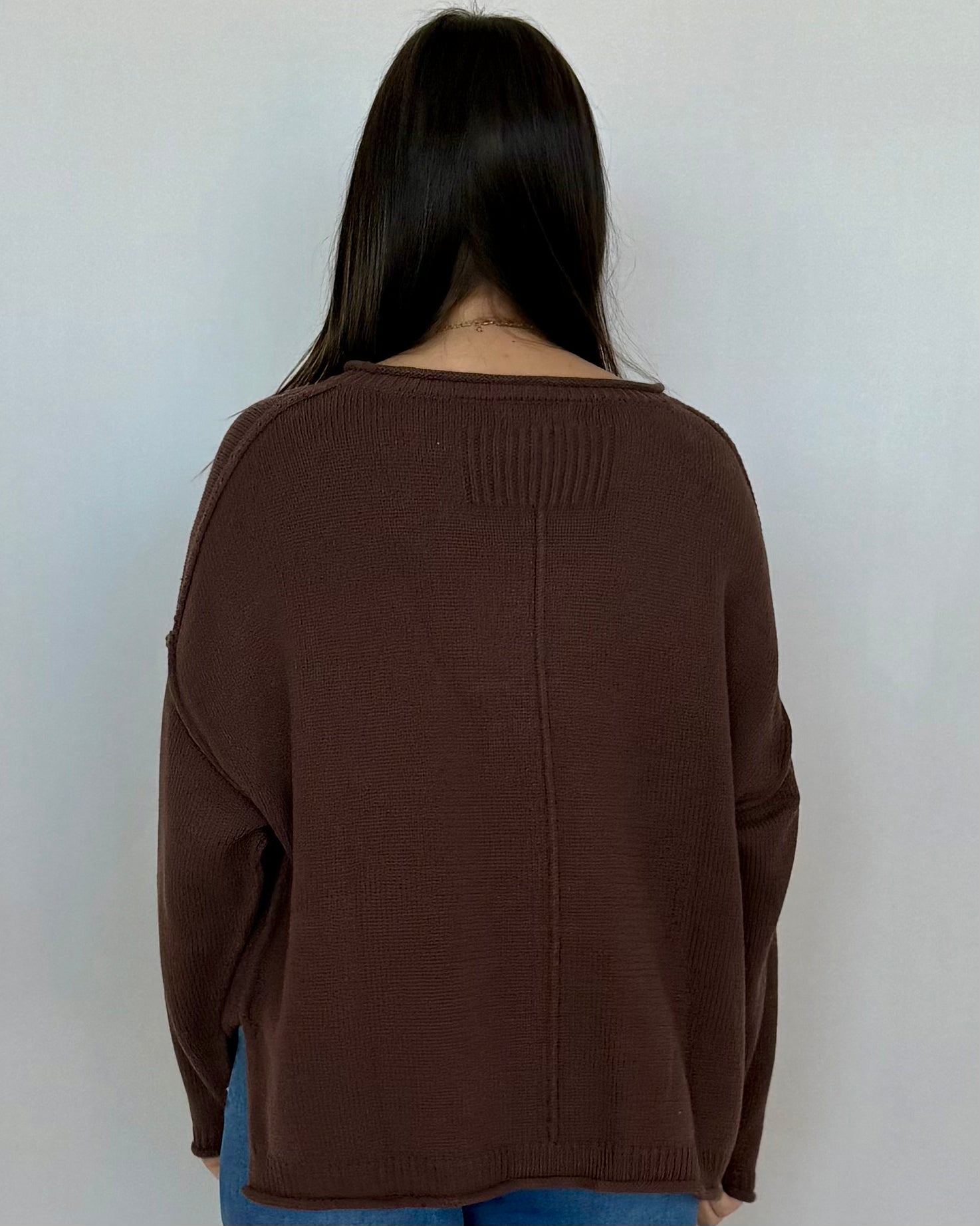 Had To Be Brown Seam Sweater-Shop-Womens-Boutique-Clothing