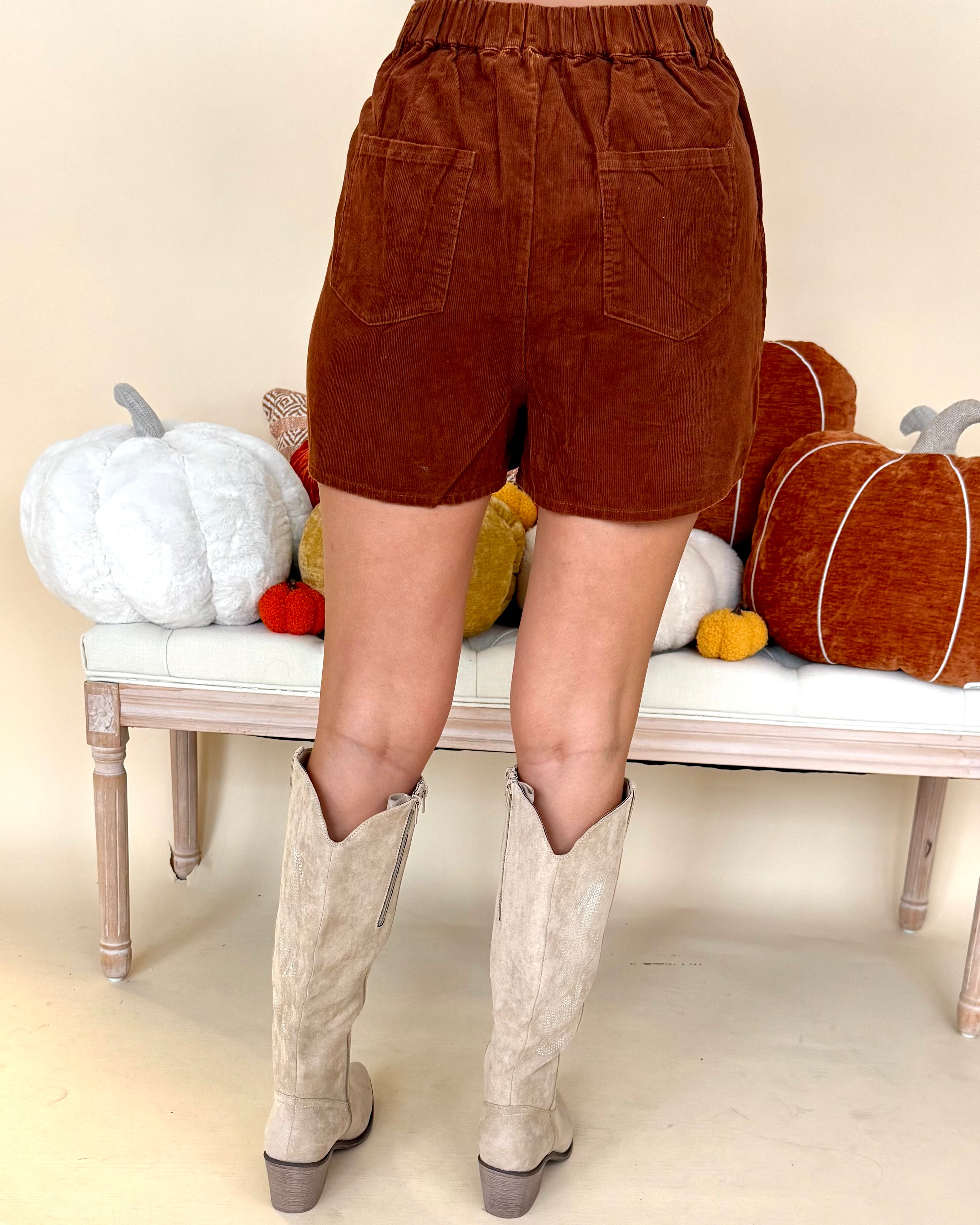 Way It Is Brown Corduroy Skort-Shop-Womens-Boutique-Clothing