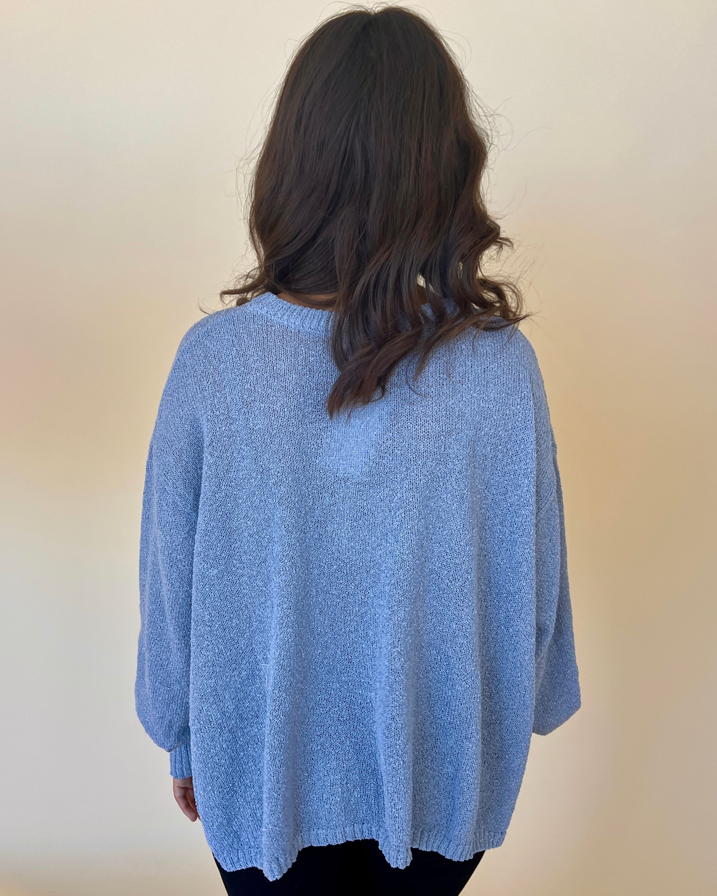 Toasty Times Dusk Blue Knitted Sweater-Shop-Womens-Boutique-Clothing