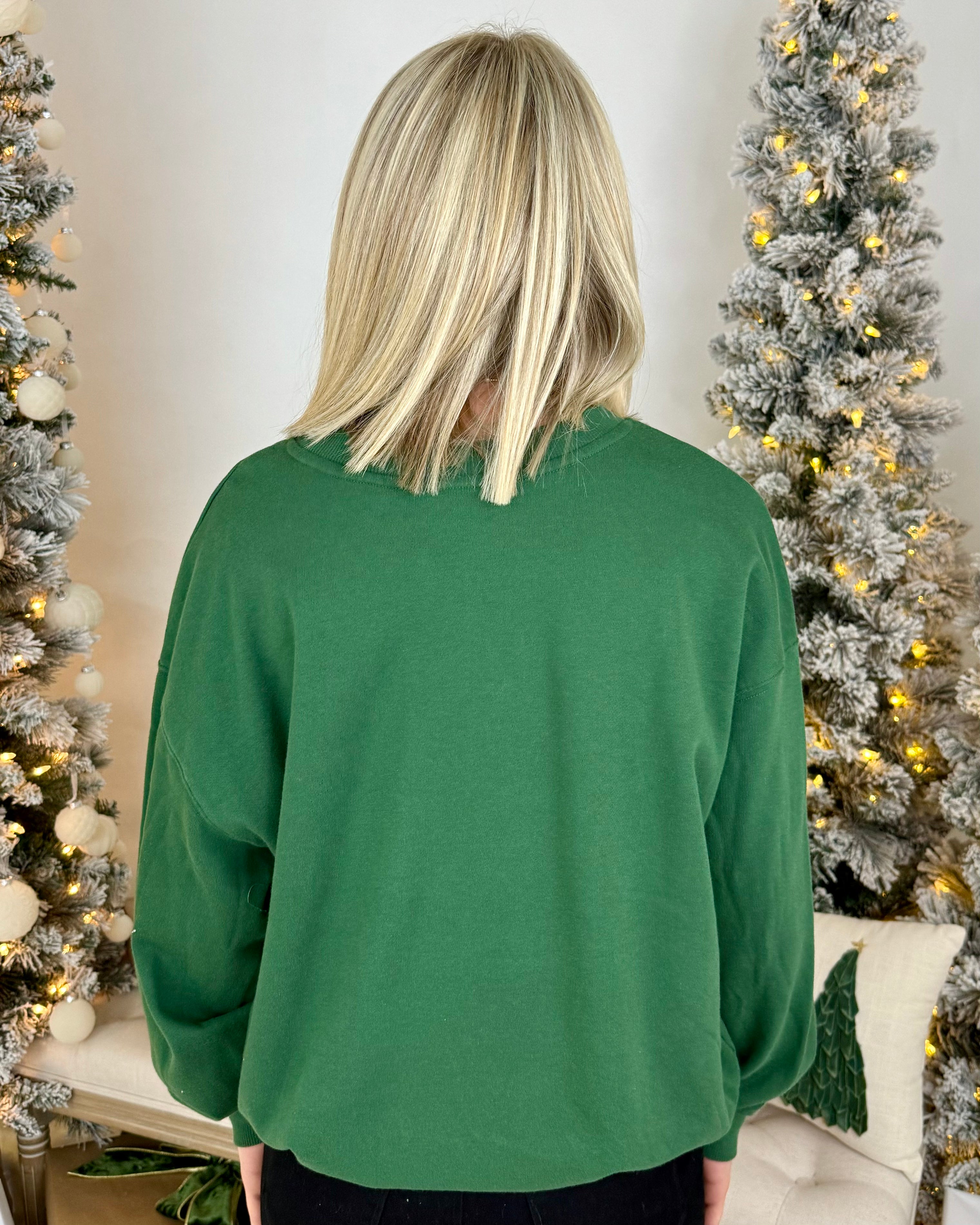 Be Merry Forest Tree Puffy Sweatshirt-Shop-Womens-Boutique-Clothing