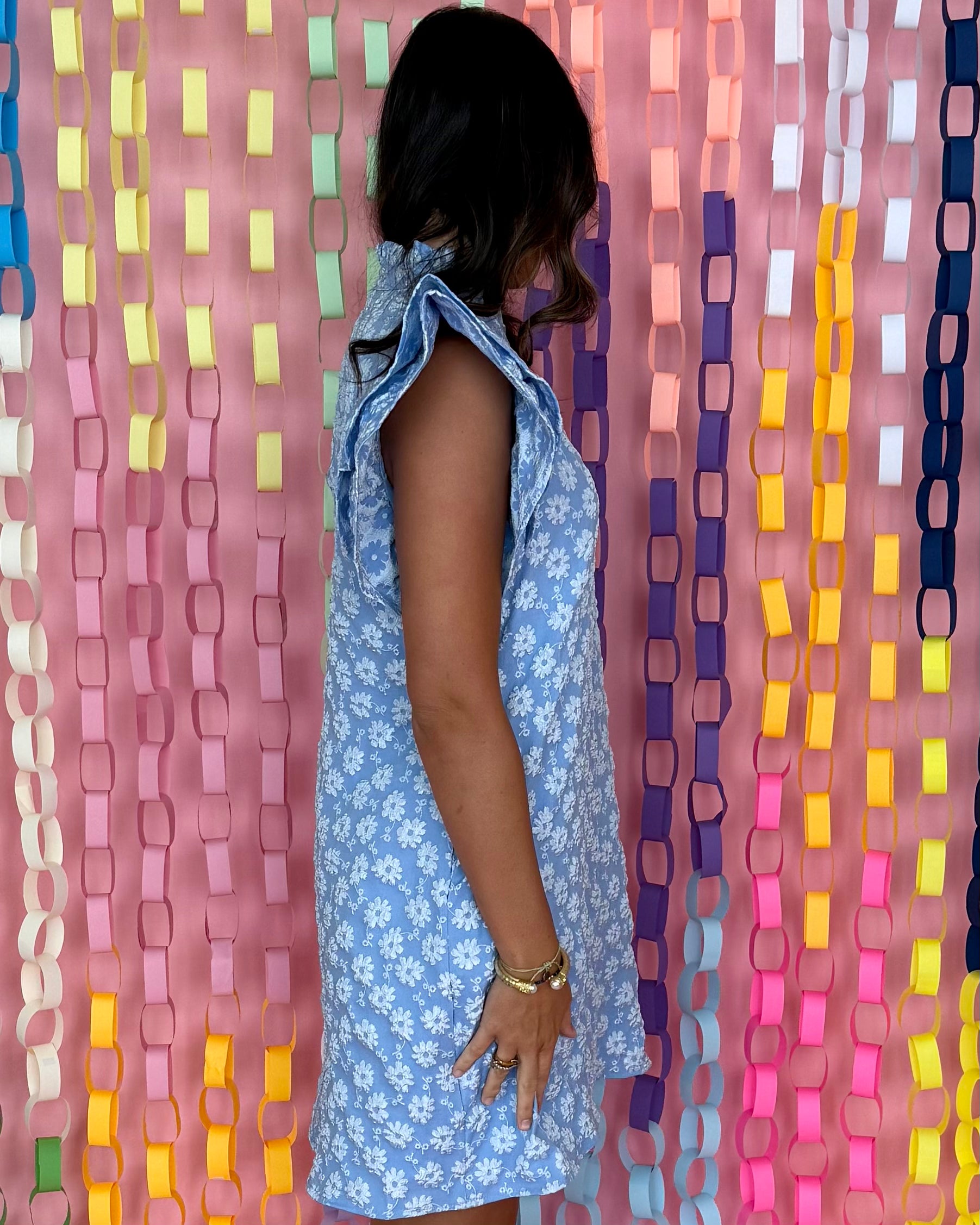 Time Goes On Blue Embroidered Dress-Shop-Womens-Boutique-Clothing