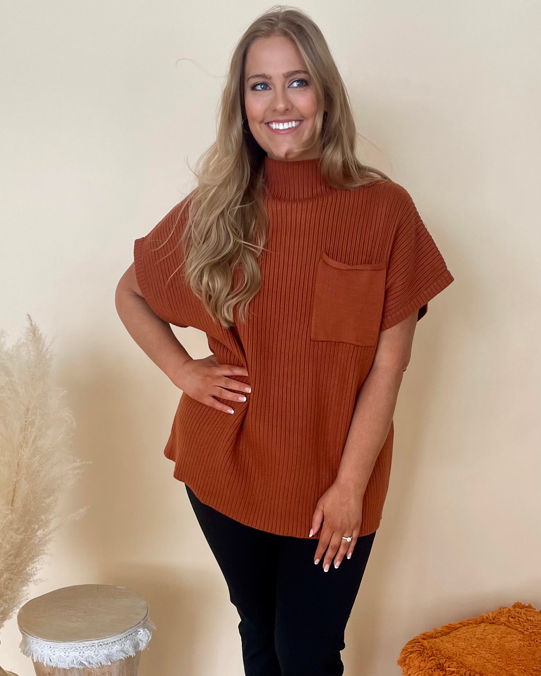 Still Holding On Copper Plus Pocket Sweater-Shop-Womens-Boutique-Clothing