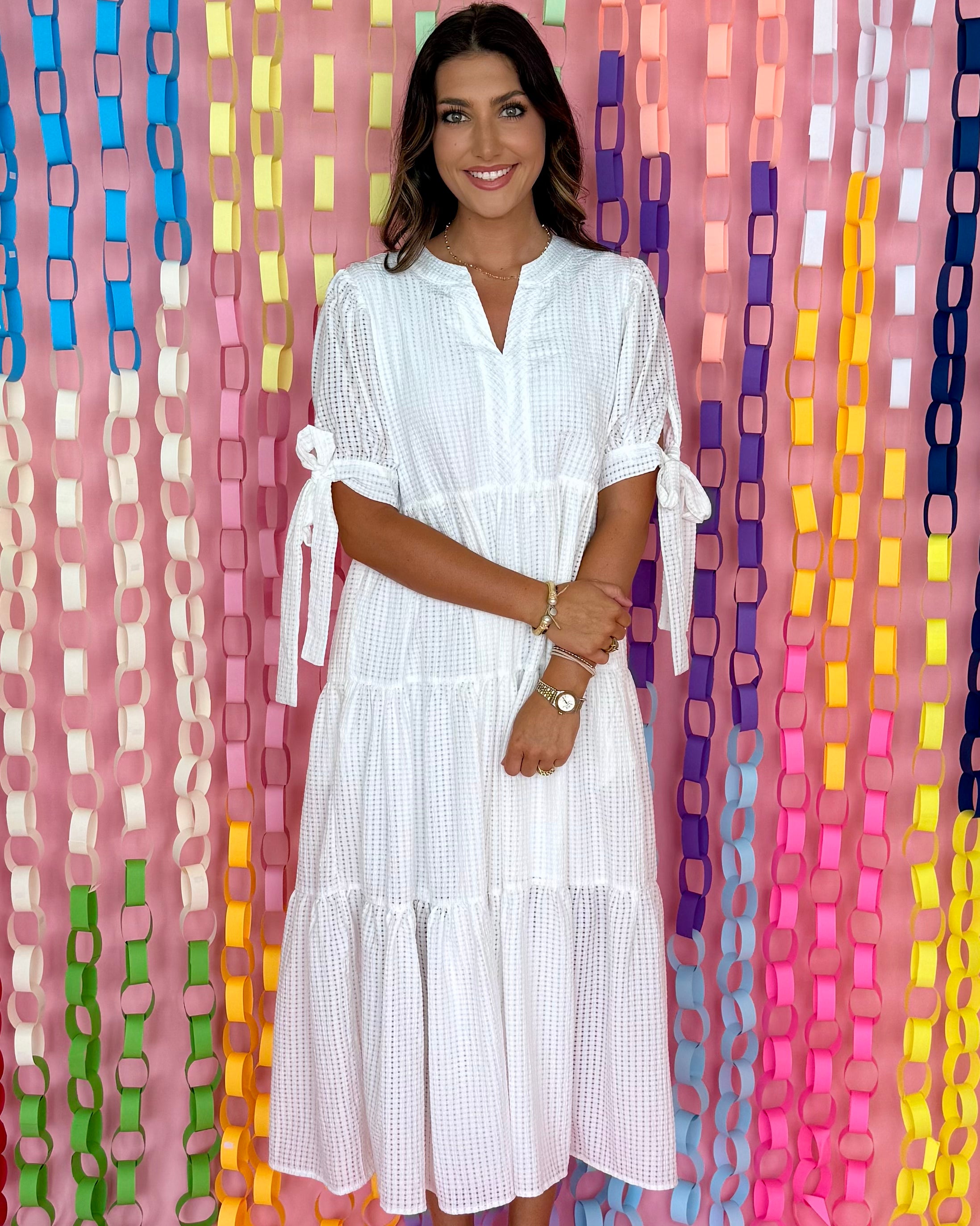 More Duets White Tiered Midi Dress-Shop-Womens-Boutique-Clothing
