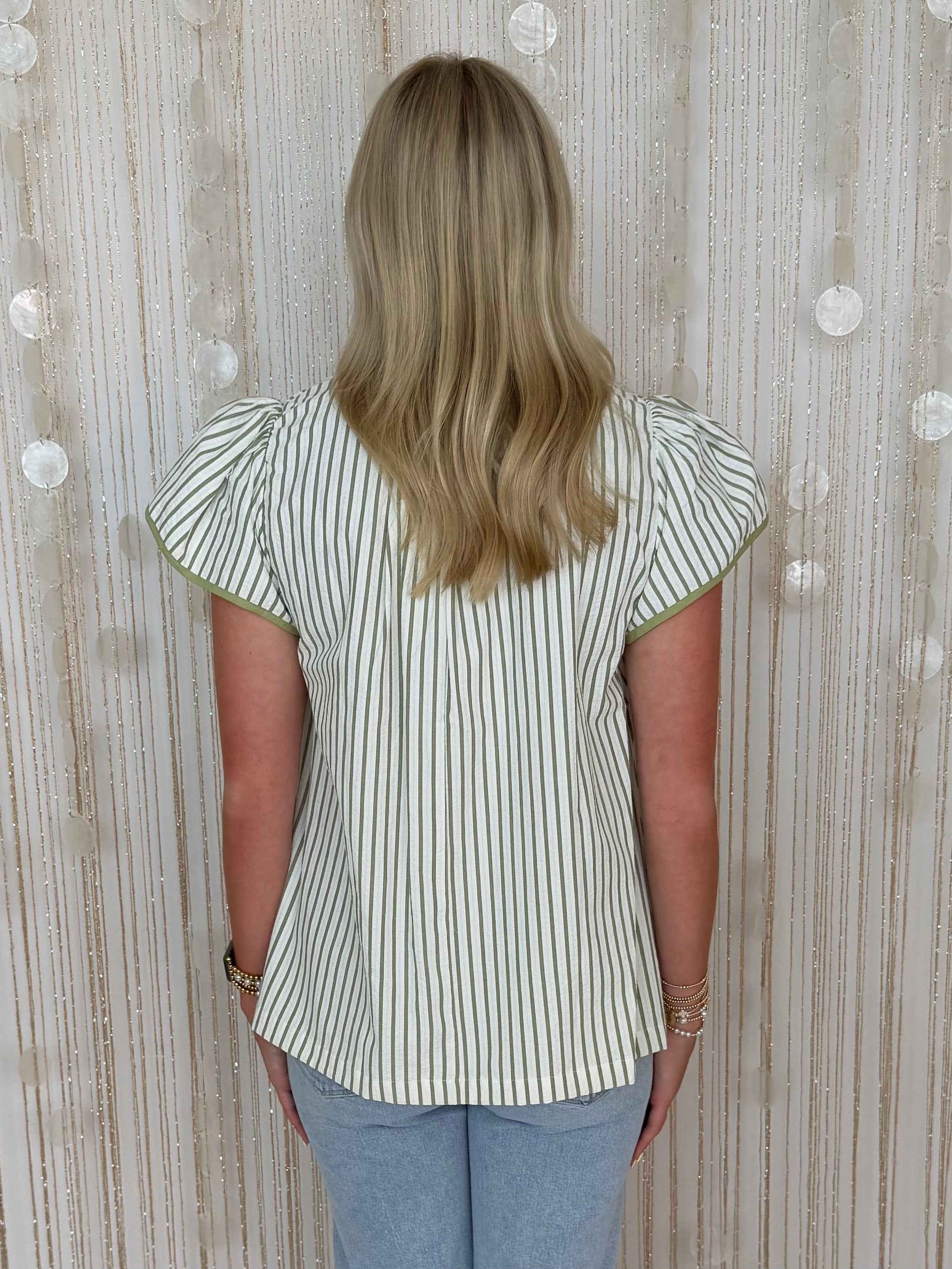 Deco Bloom Avocado Abstract Applique Top-Shop-Womens-Boutique-Clothing