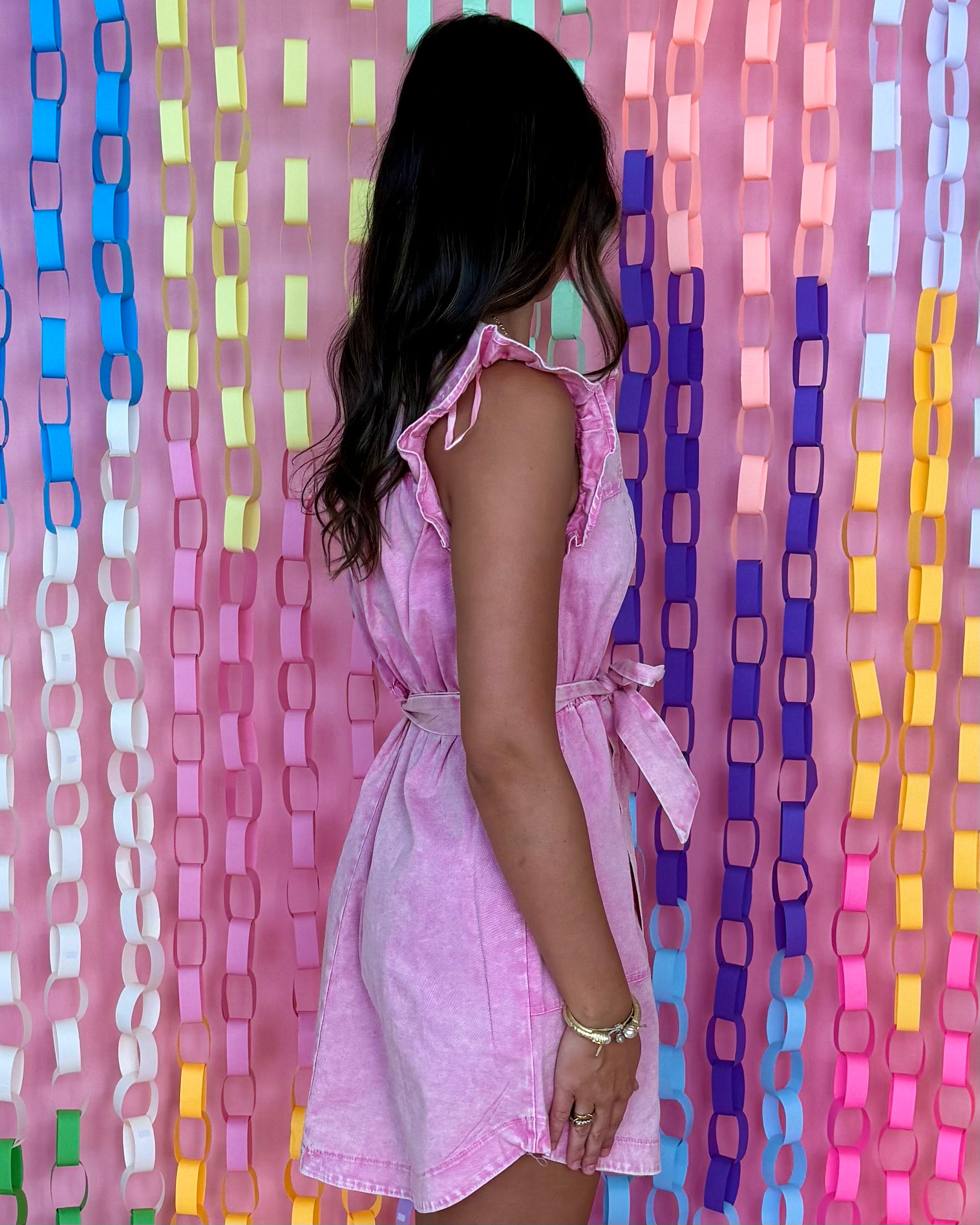 Never Over Pink Washed Ruffle Dress-Shop-Womens-Boutique-Clothing