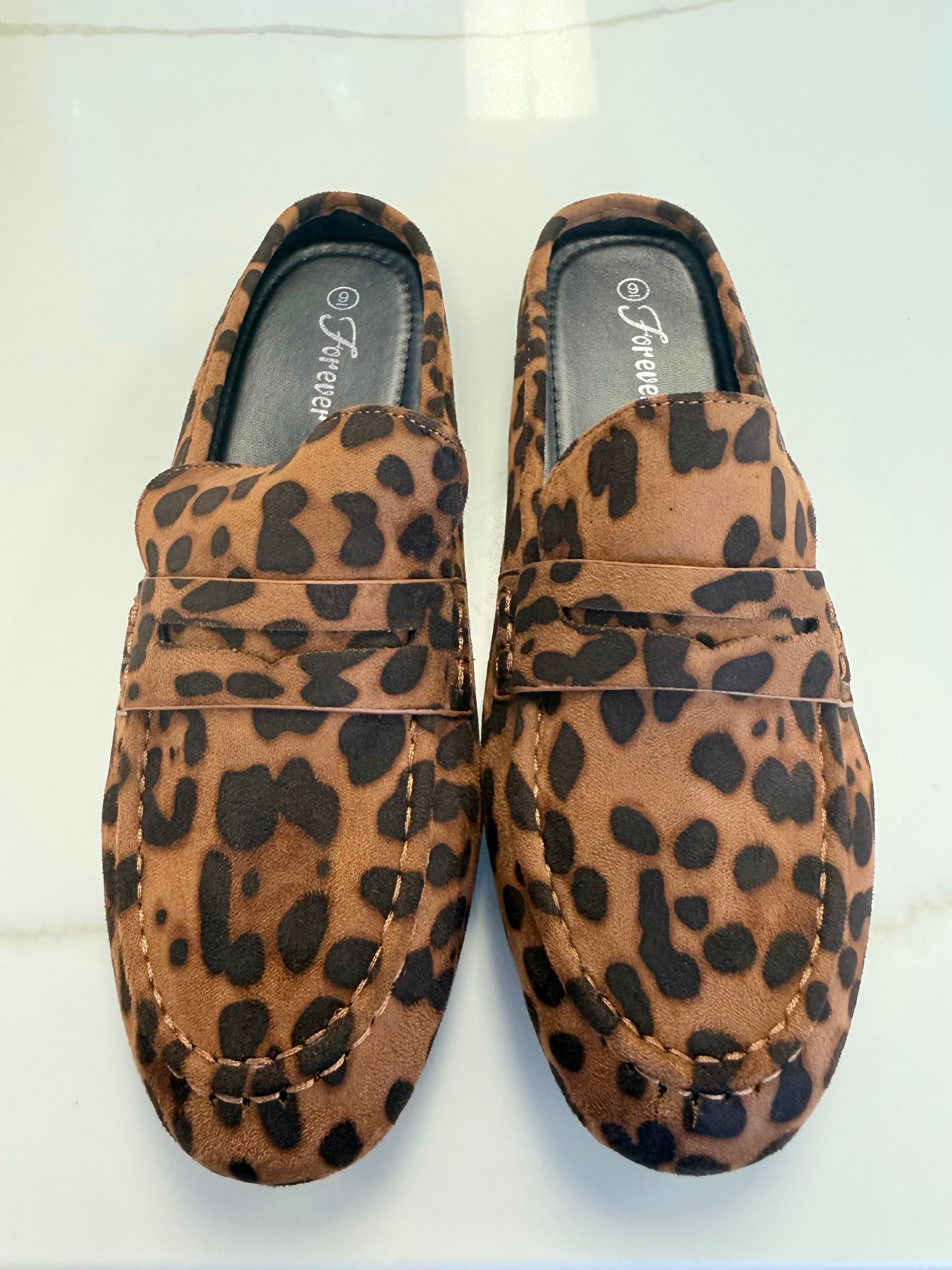 Scarlett Leopard Print Slip On Loafers-Shop-Womens-Boutique-Clothing