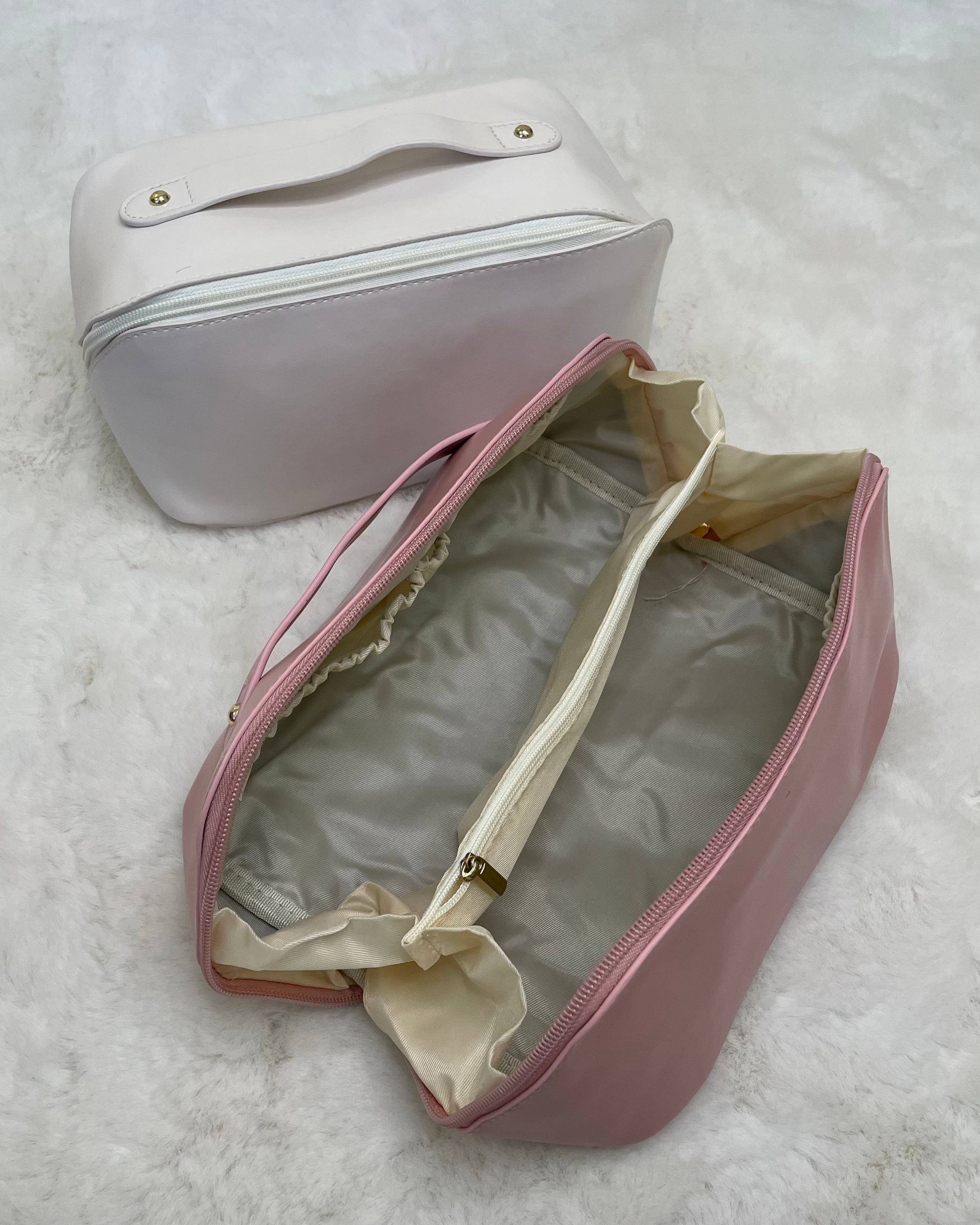 One More Pink Faux Leather Makeup Bag-Regular-Shop-Womens-Boutique-Clothing