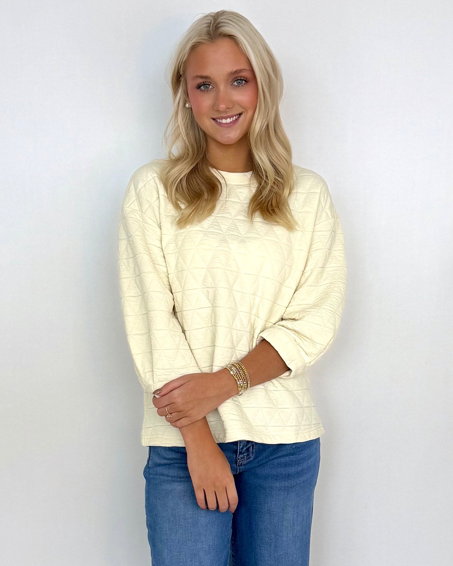 Make Me Believe Cream Quilted Top-Shop-Womens-Boutique-Clothing