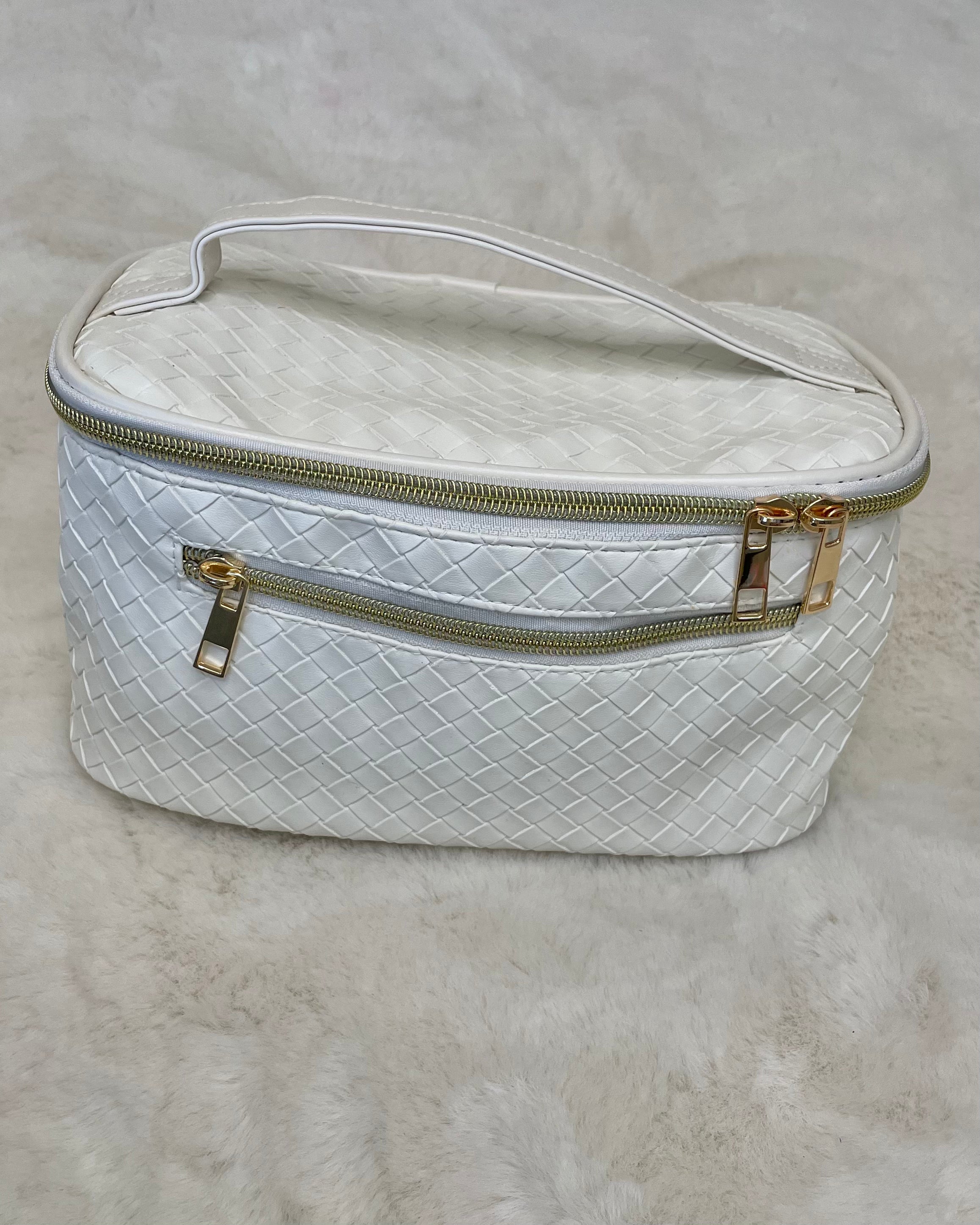 Pack It Up White Faux Leather Travel Case-Regular-Shop-Womens-Boutique-Clothing