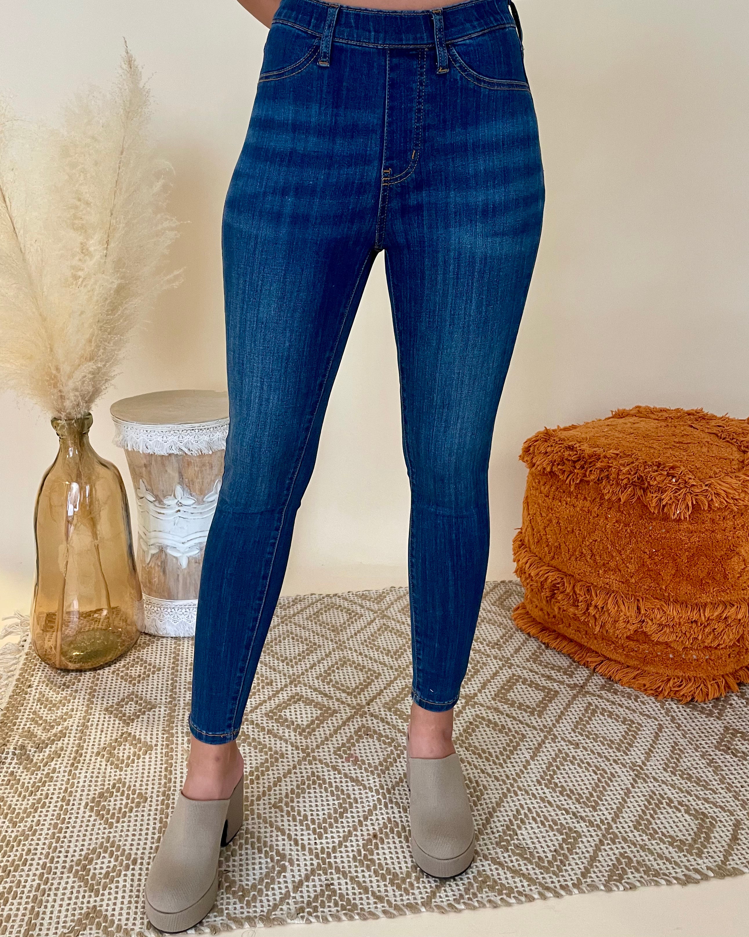 By A Pond Medium Denim Pull-On Skinny-Shop-Womens-Boutique-Clothing