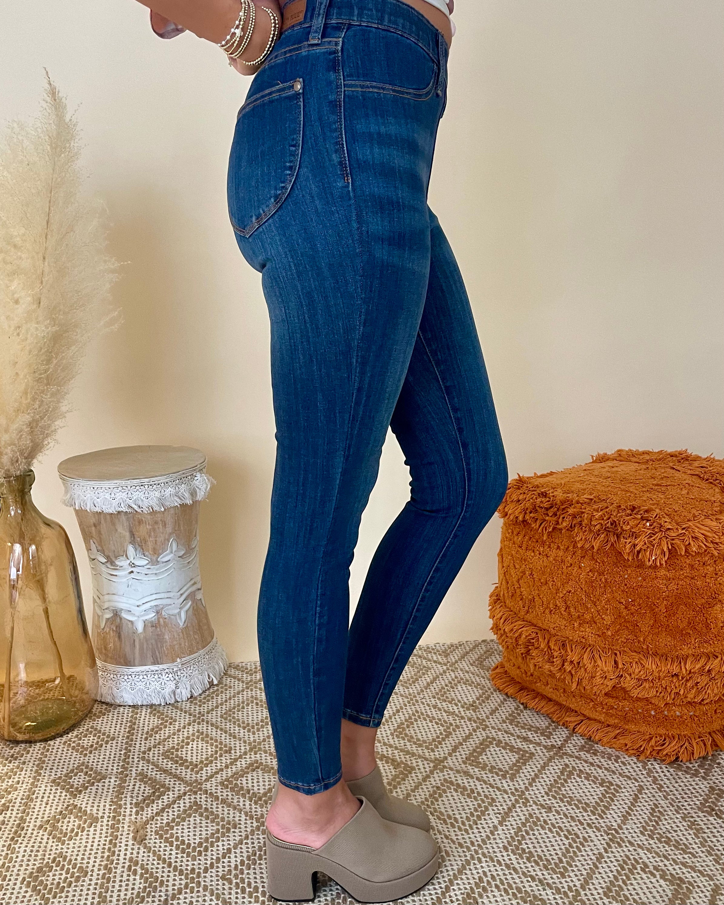 By A Pond Medium Denim Pull-On Skinny-Shop-Womens-Boutique-Clothing