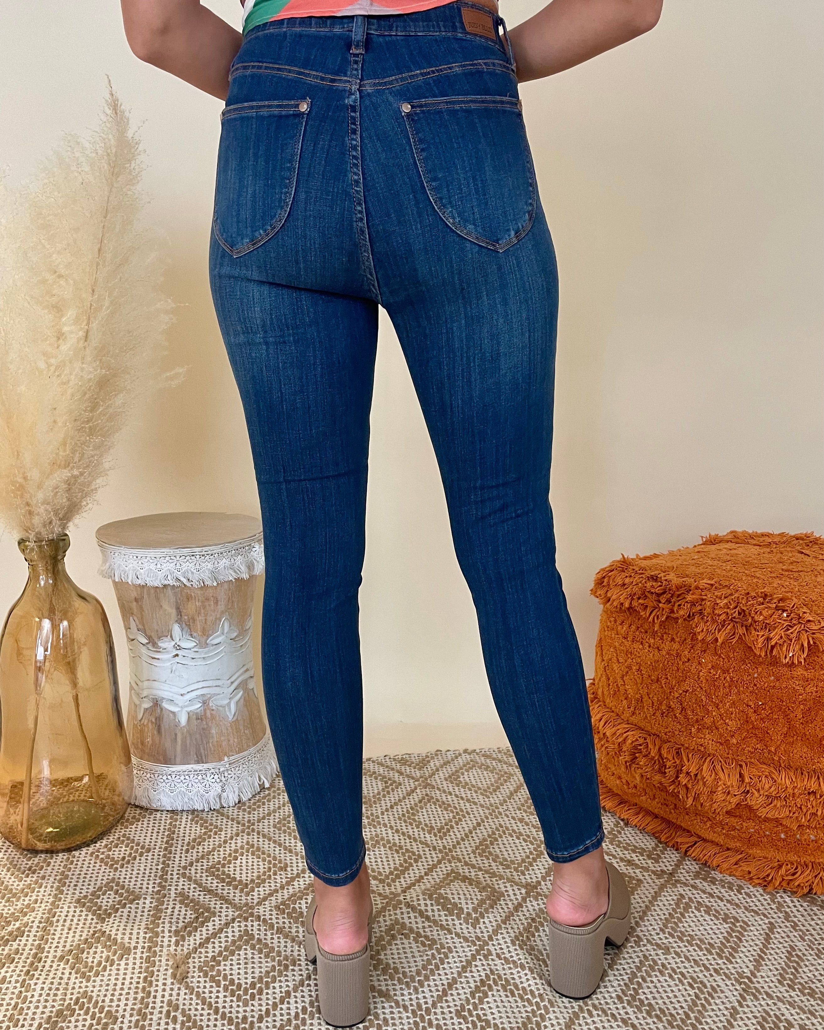 By A Pond Medium Denim Pull-On Skinny-Shop-Womens-Boutique-Clothing