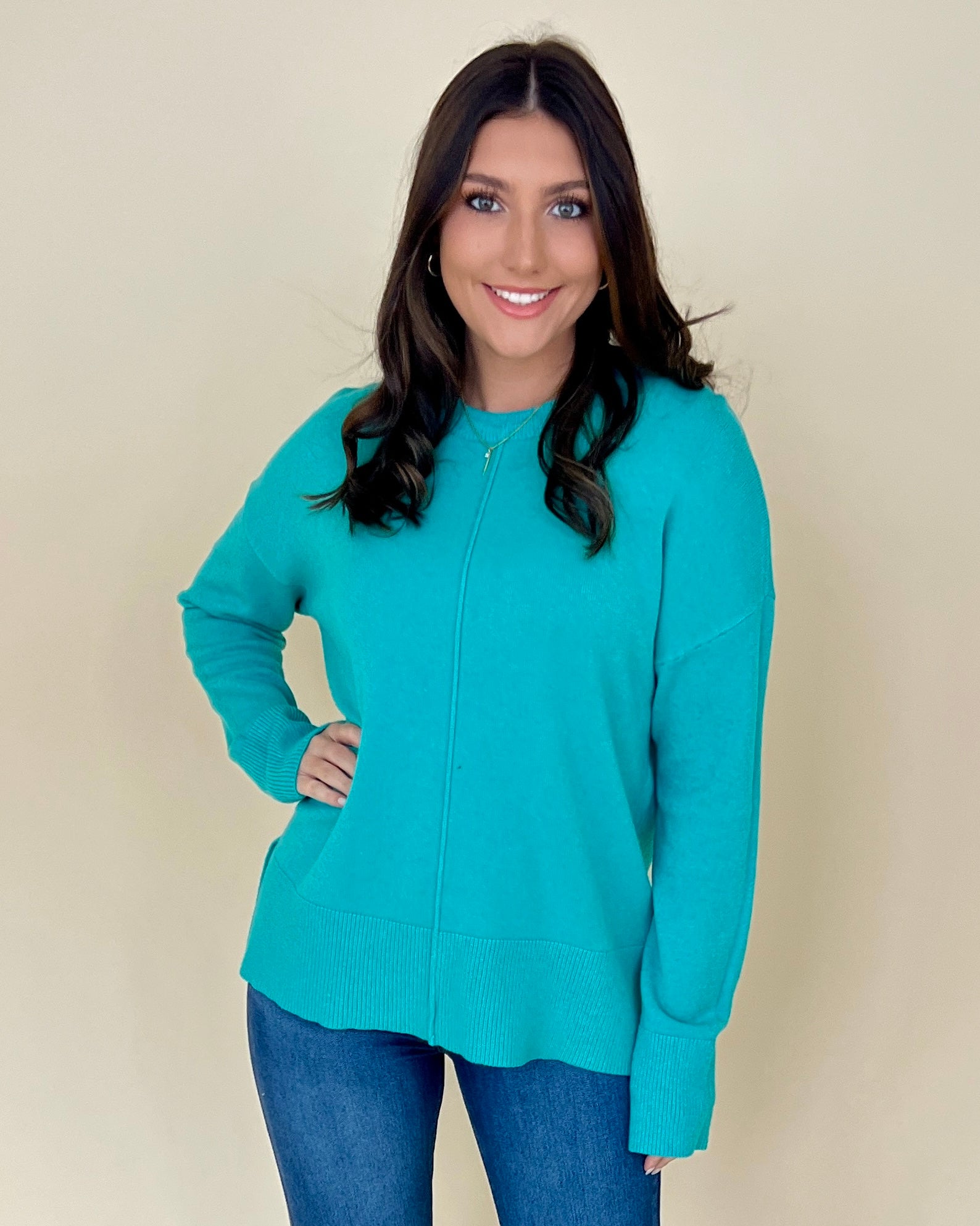 All Ready Alpine Green Sweater-Shop-Womens-Boutique-Clothing