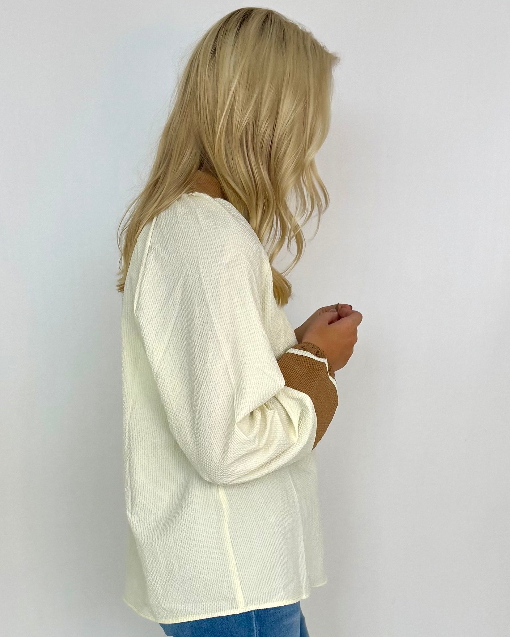 So Much Joy Stone Contrast Trim Top-Shop-Womens-Boutique-Clothing