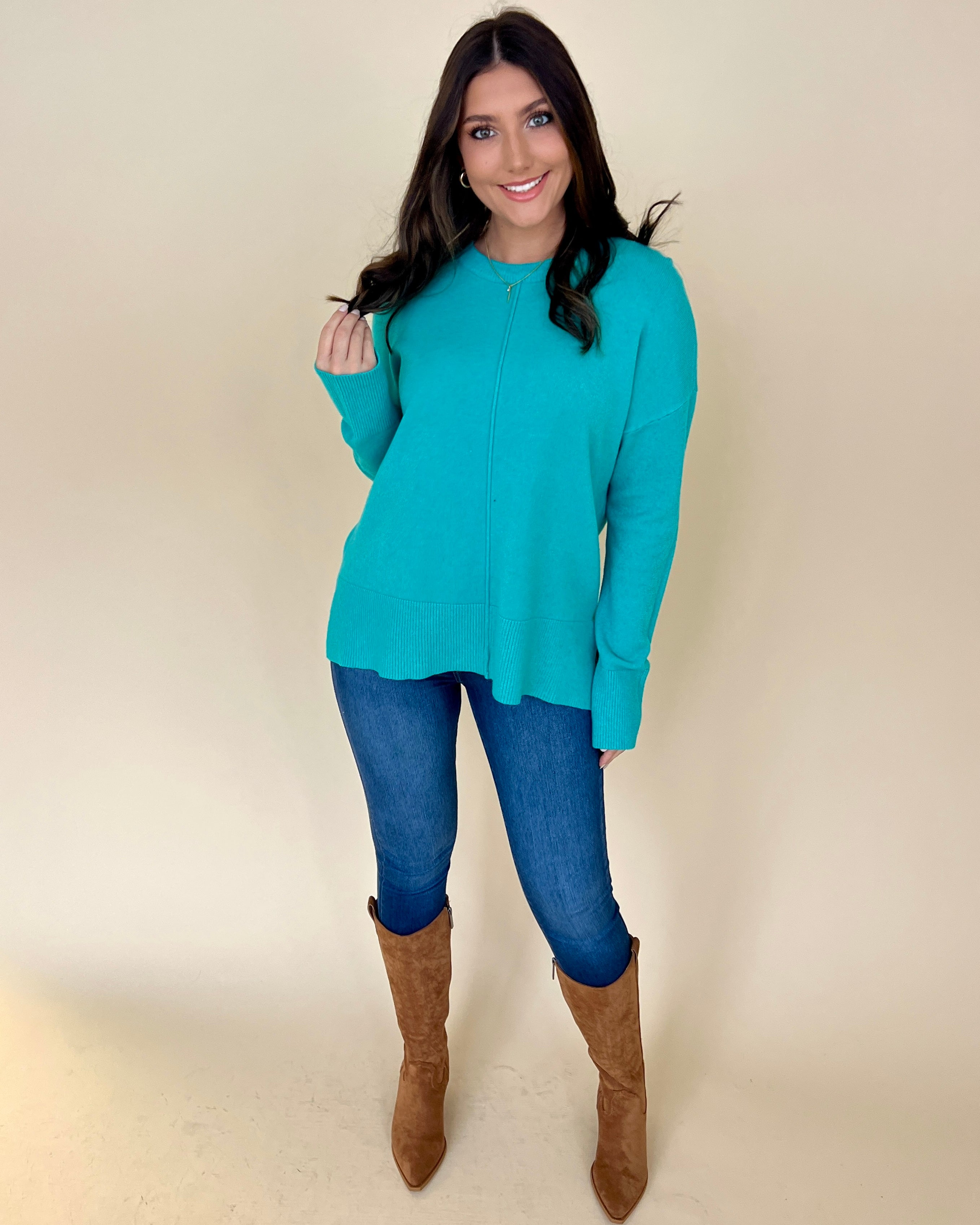 All Ready Alpine Green Sweater-Shop-Womens-Boutique-Clothing