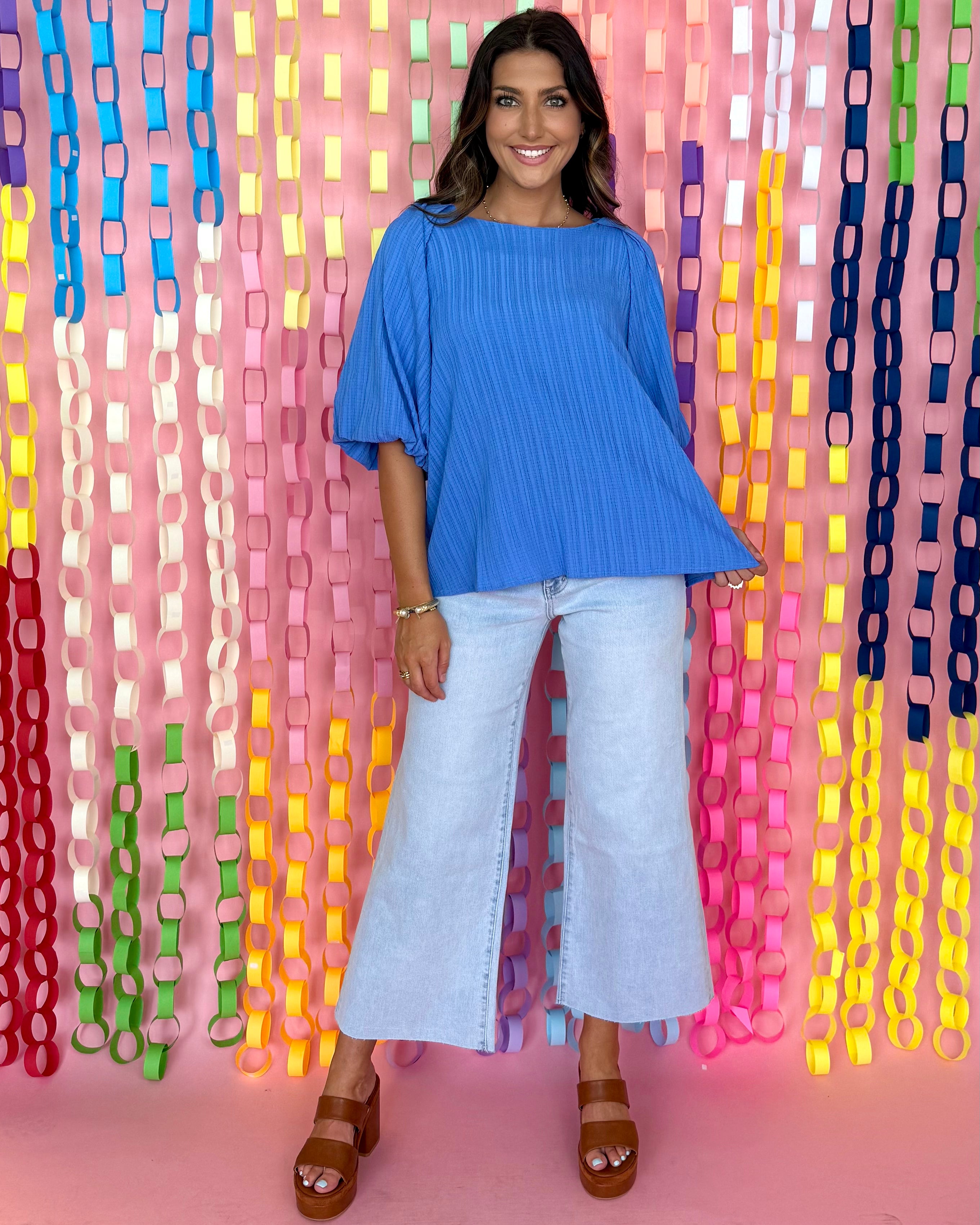 Everything Flows Orchid Blue Smocked Top-Shop-Womens-Boutique-Clothing