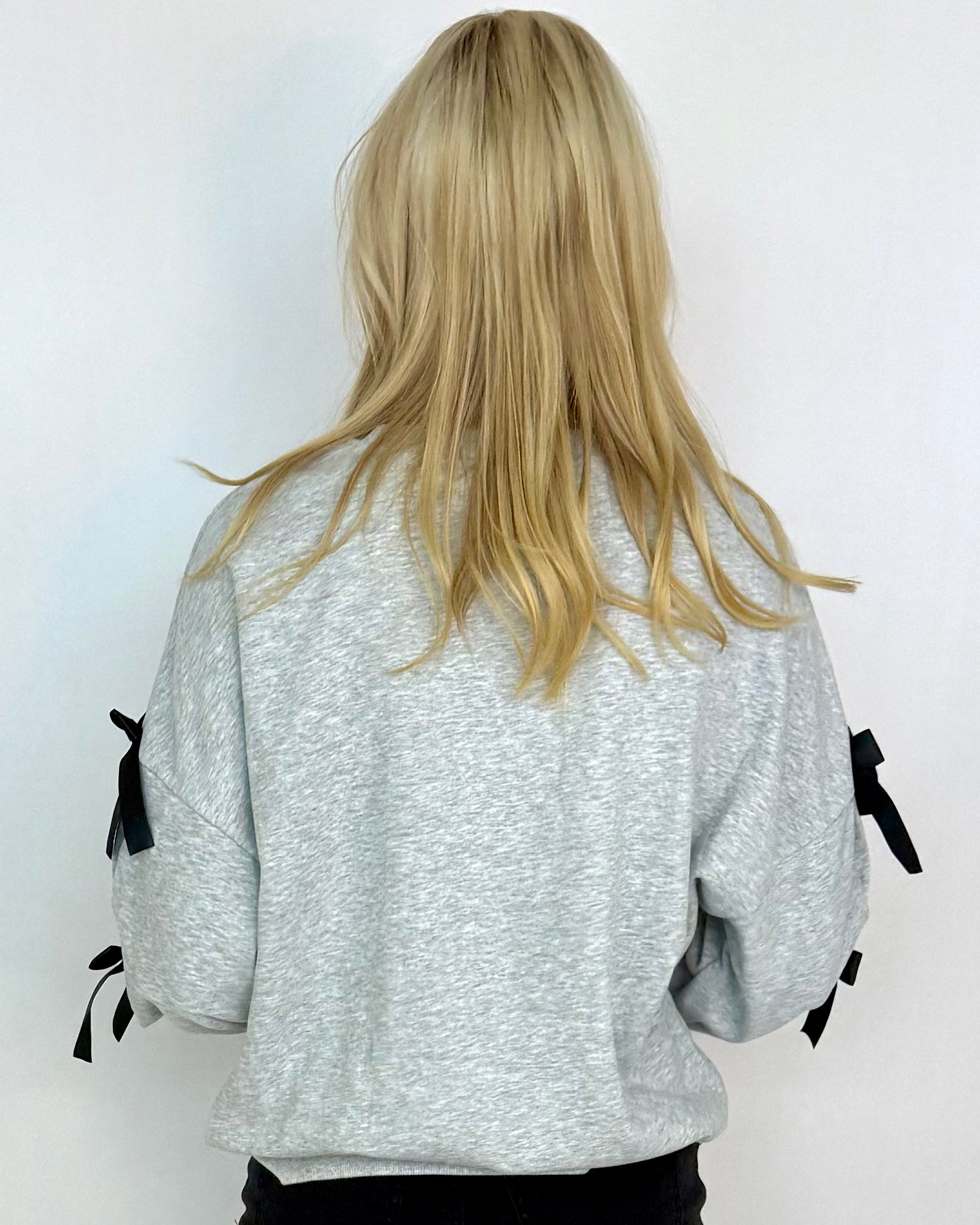 Gorgeous Endeavor Grey Bow Sweatshirt-Shop-Womens-Boutique-Clothing