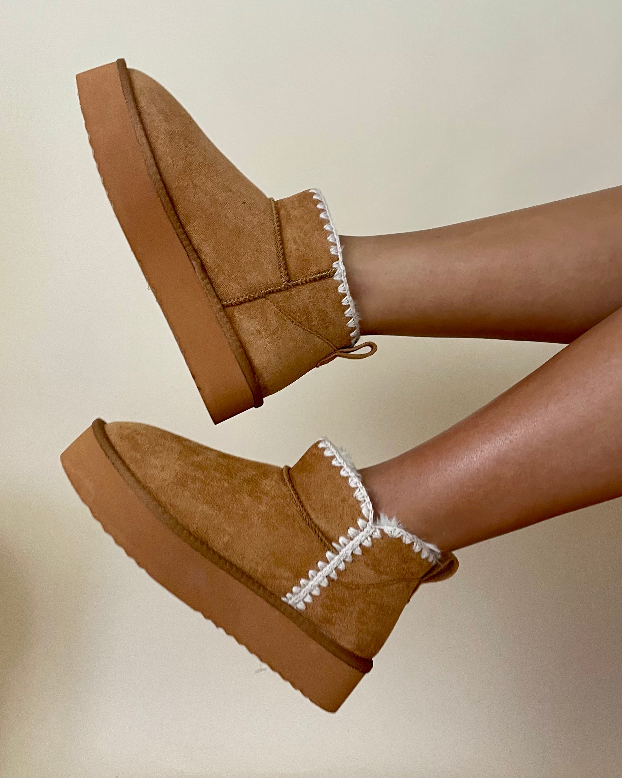 Elsie Tan Suede Ankle Boots-Shop-Womens-Boutique-Clothing