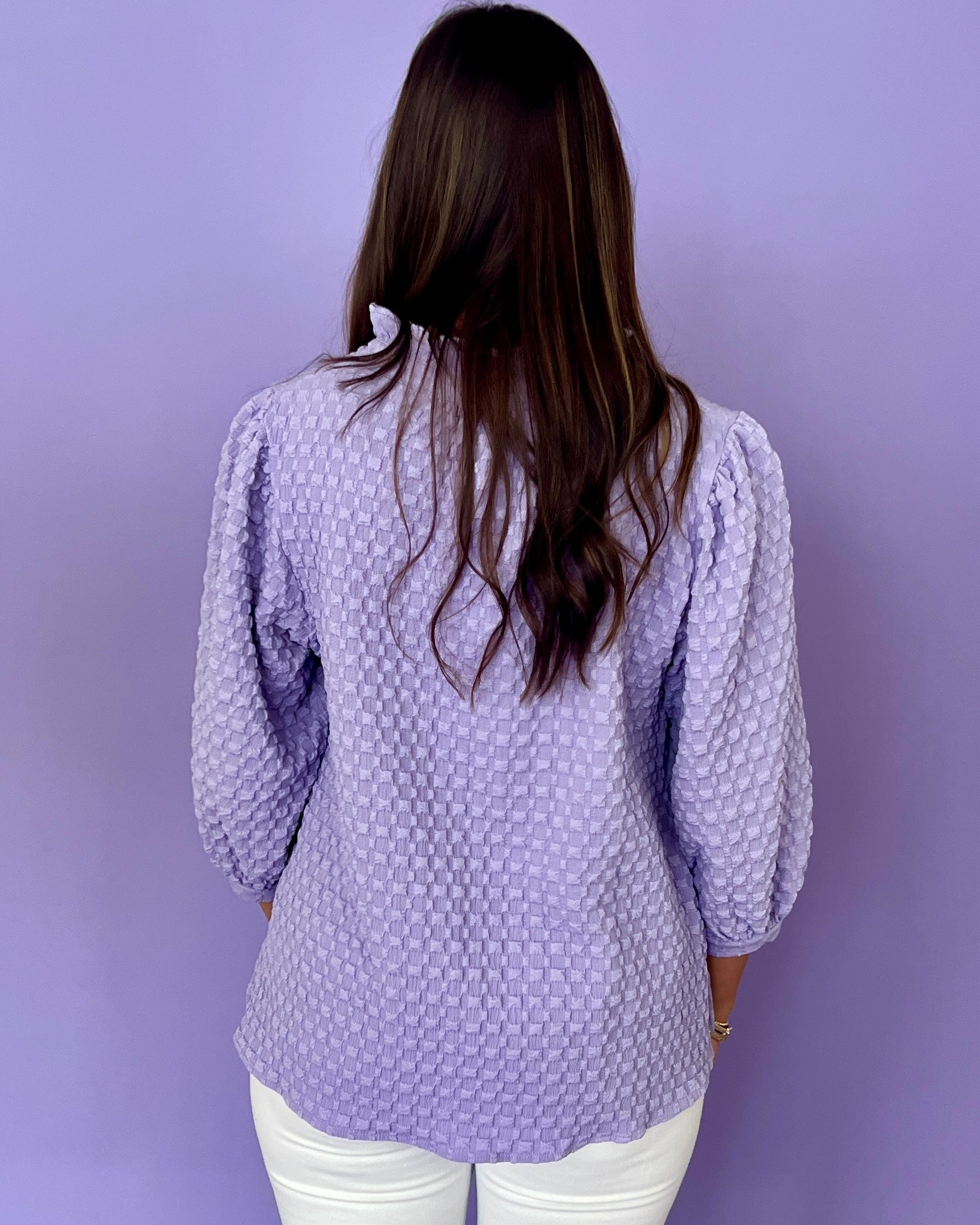 Mean It Lavender Textured Top-Shop-Womens-Boutique-Clothing