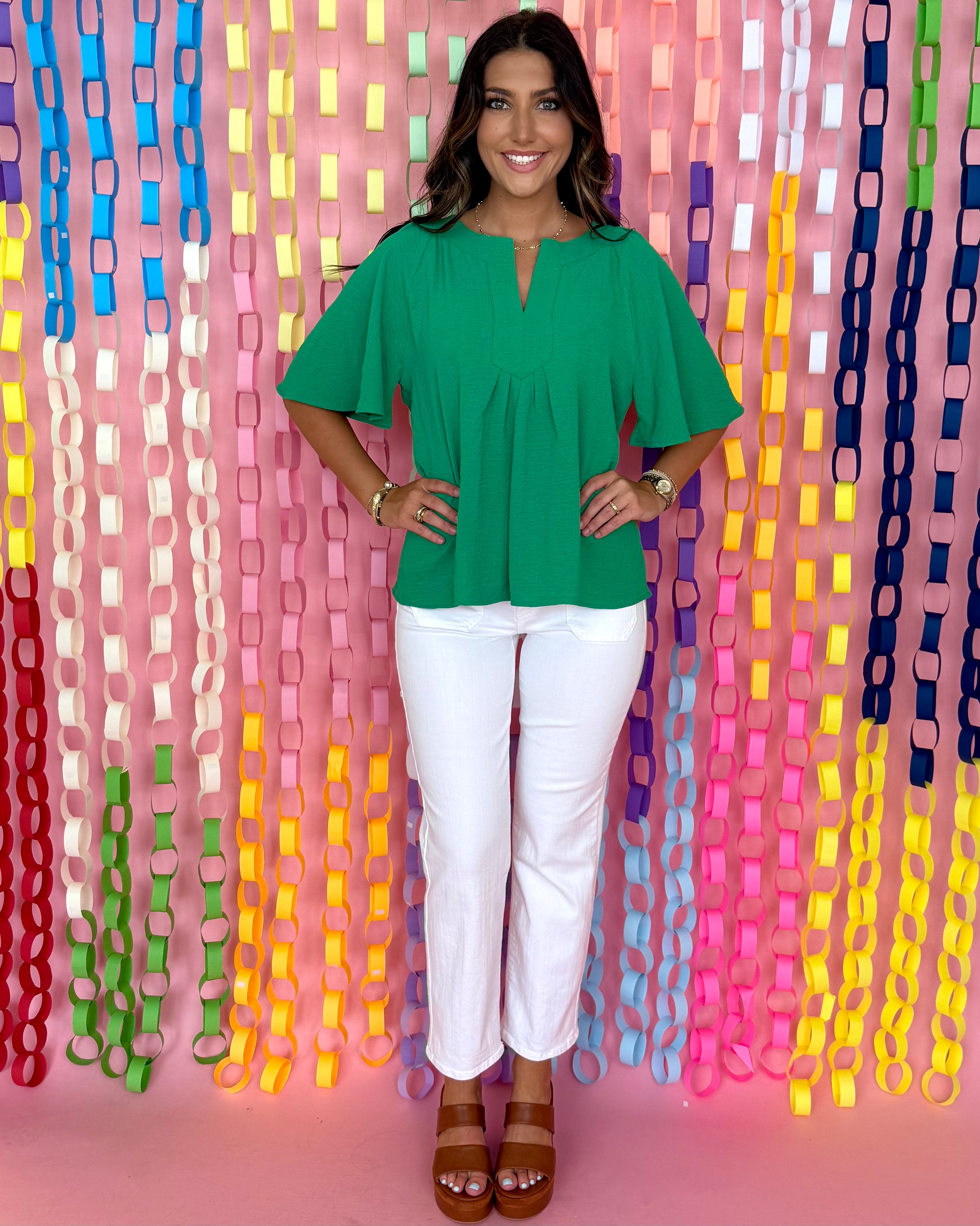 Sweet Spin Kelly Green Cape Top-Shop-Womens-Boutique-Clothing