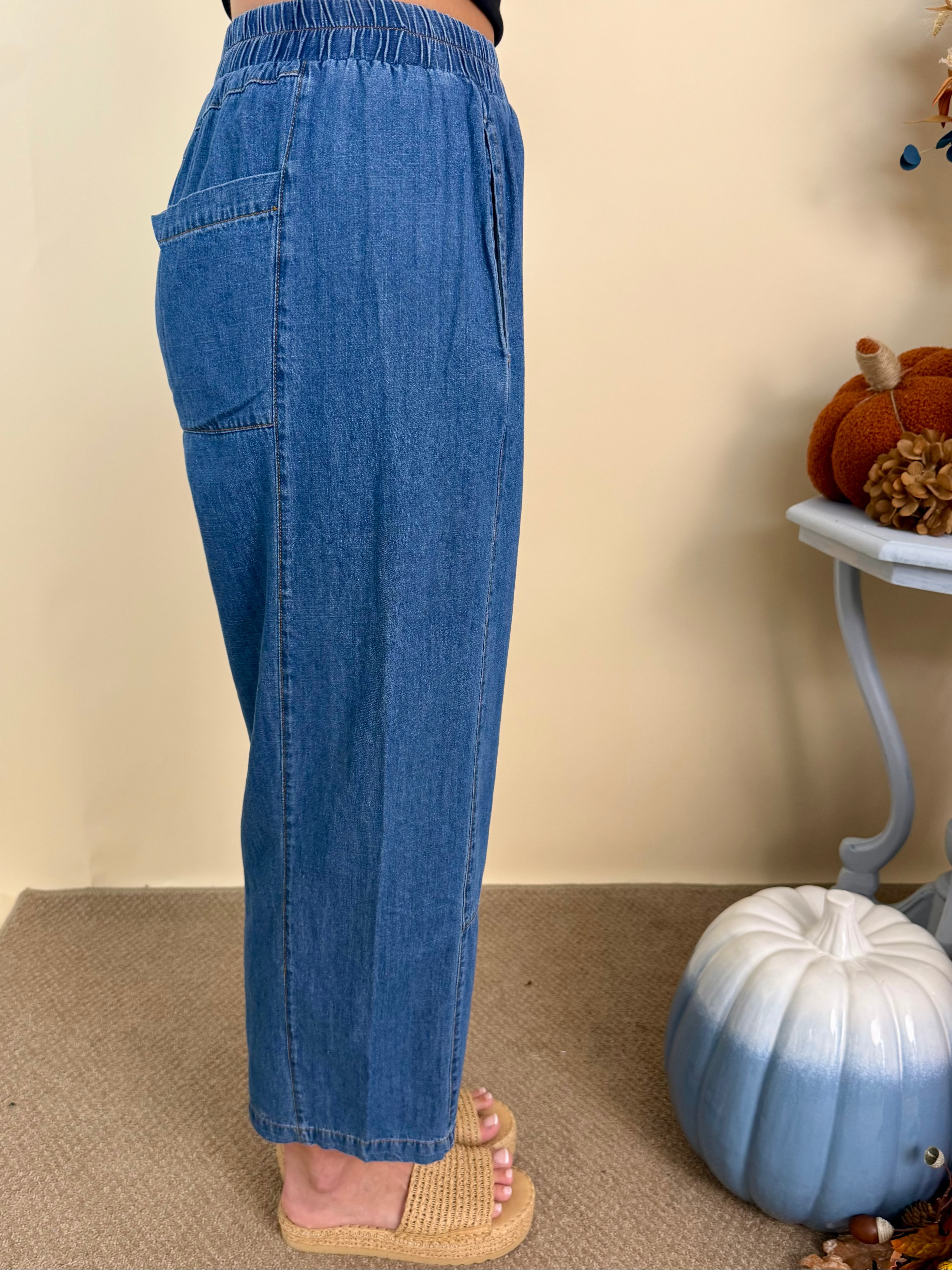 Sweet Reverie Denim Mineral Washed Denim Pants-Shop-Womens-Boutique-Clothing