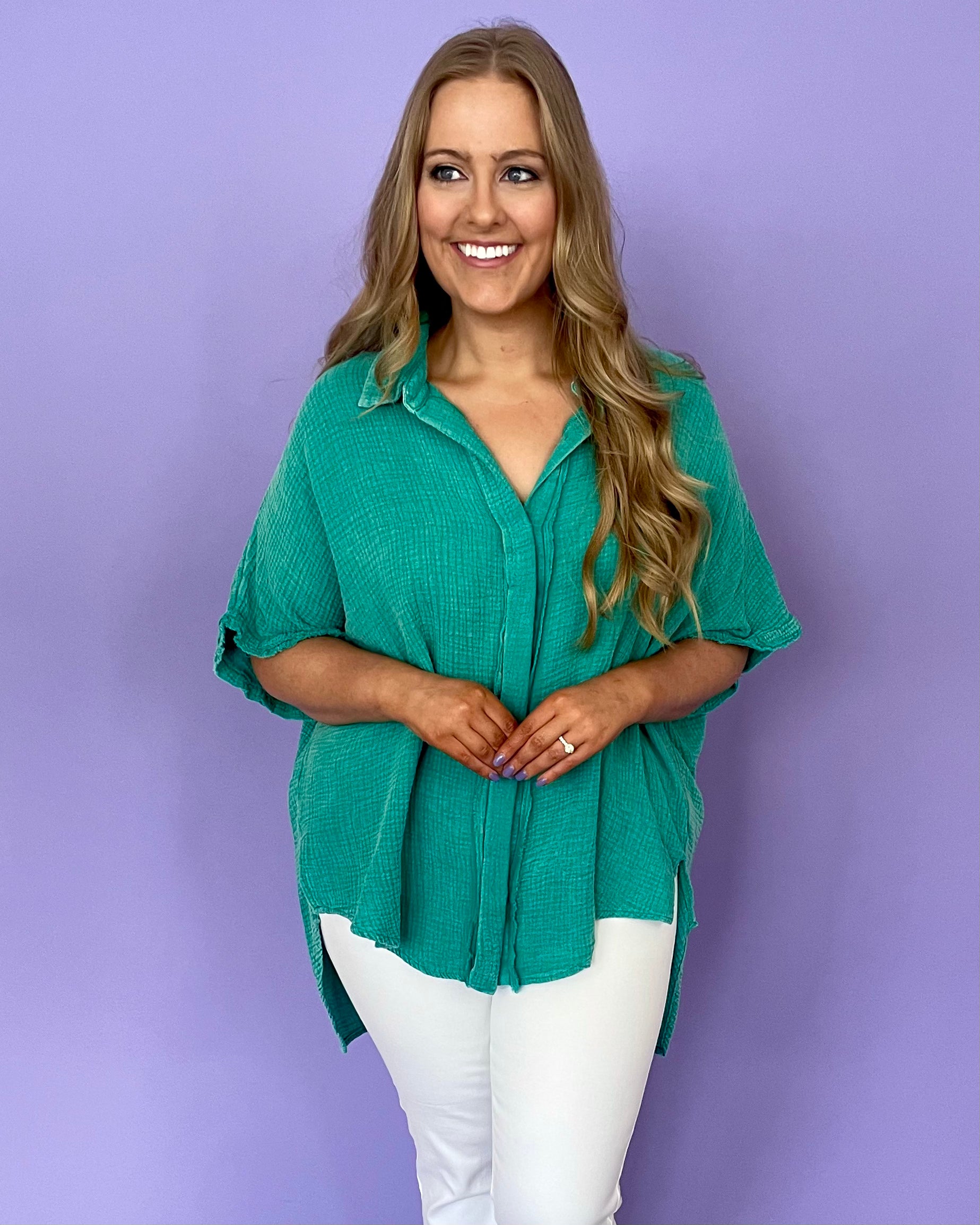 All True Plus Jade Green Mineral Top-Shop-Womens-Boutique-Clothing