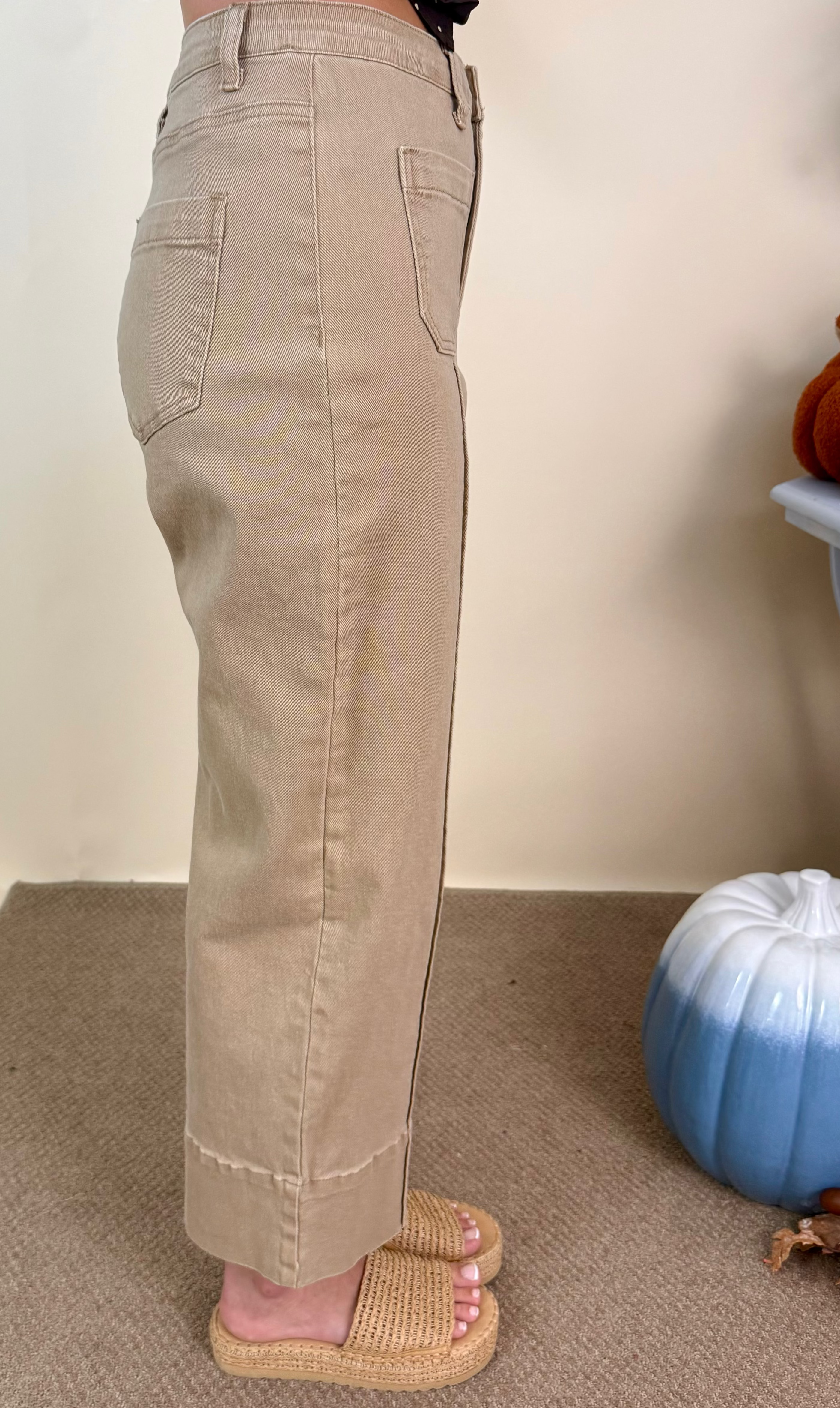 New Chapter Camel Wide Leg Pants-Shop-Womens-Boutique-Clothing