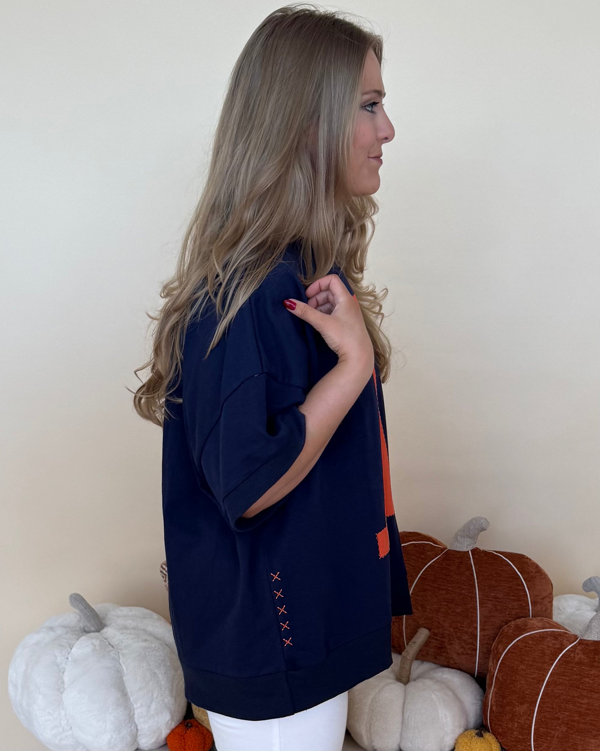 Taking Turns Navy Plus Embroidery A Top-Shop-Womens-Boutique-Clothing