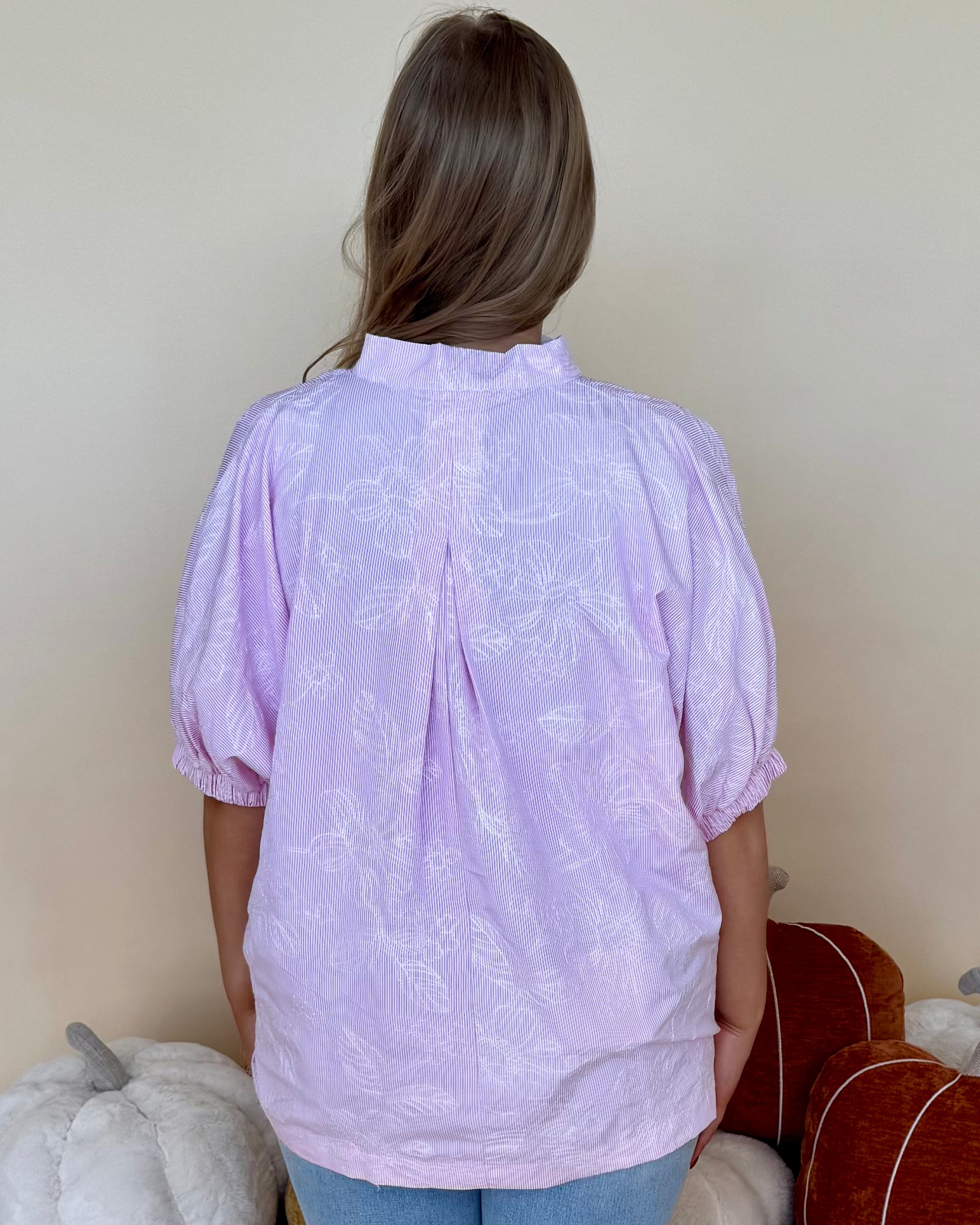 Last Dance Pink Plus Embroidered Contrast Top-Shop-Womens-Boutique-Clothing