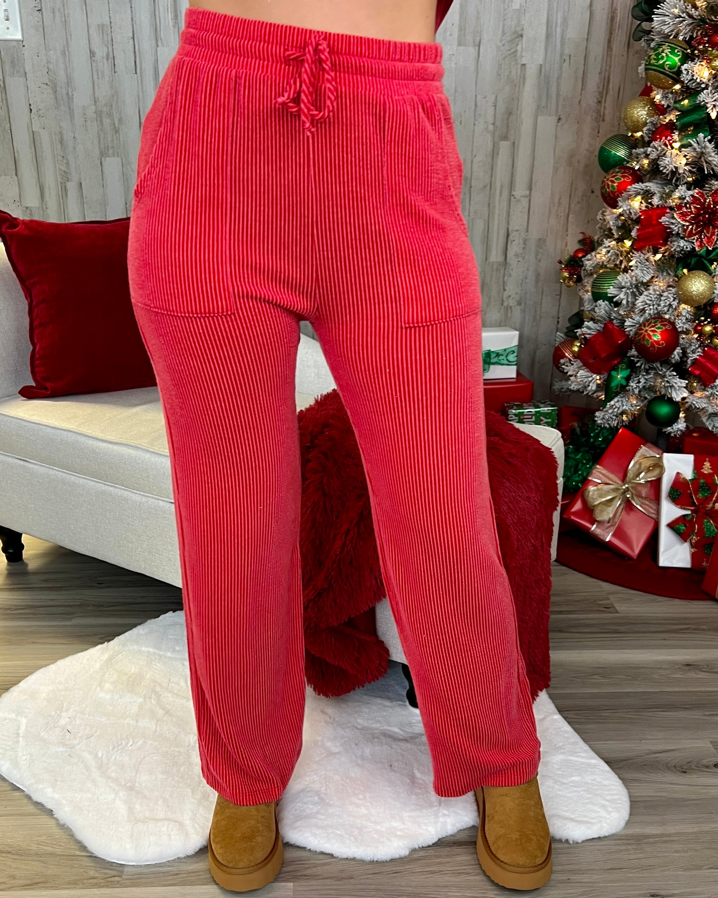 Red on sale holiday pants