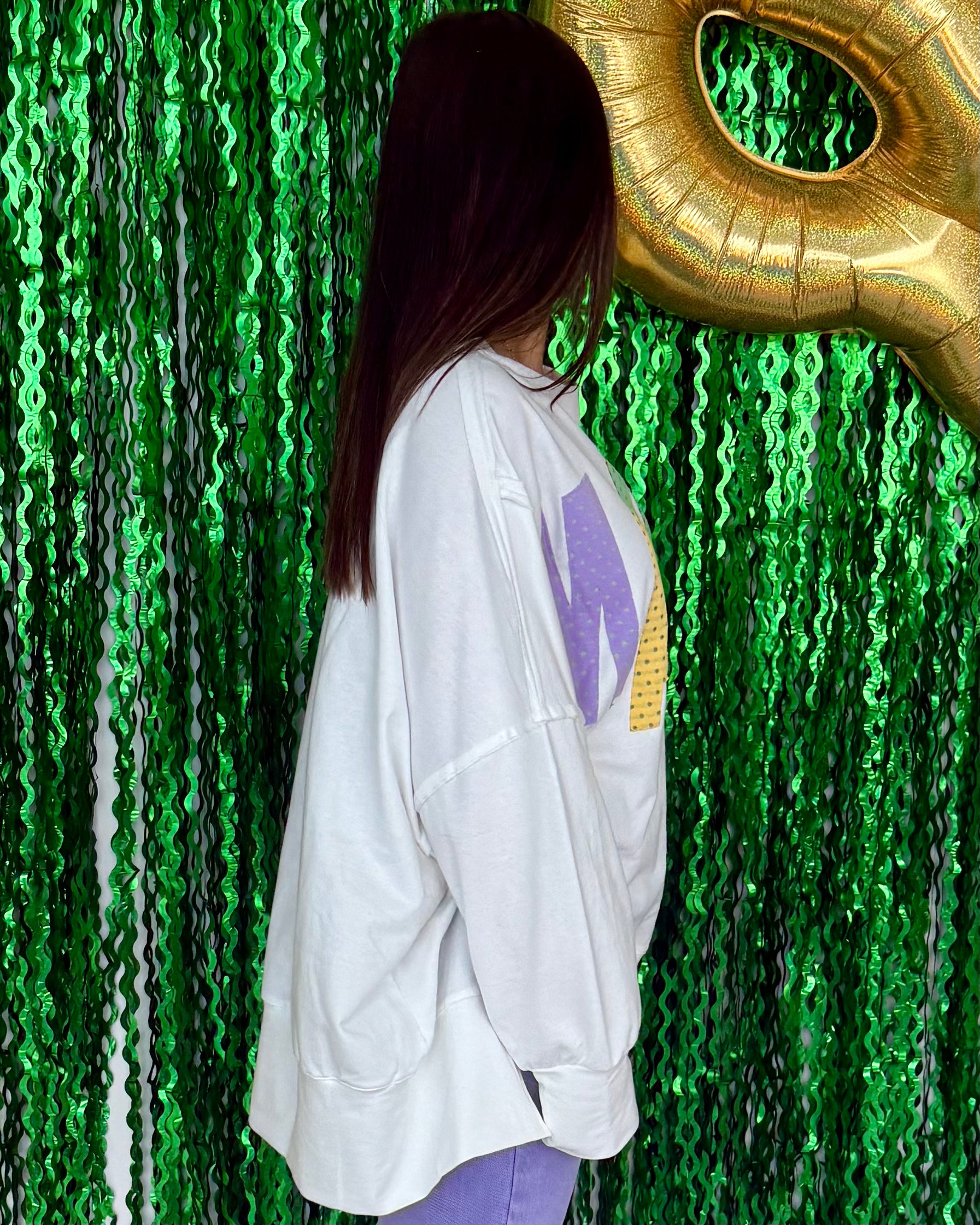 The Carnival Ivory Multi Dots Oversized Top-Shop-Womens-Boutique-Clothing