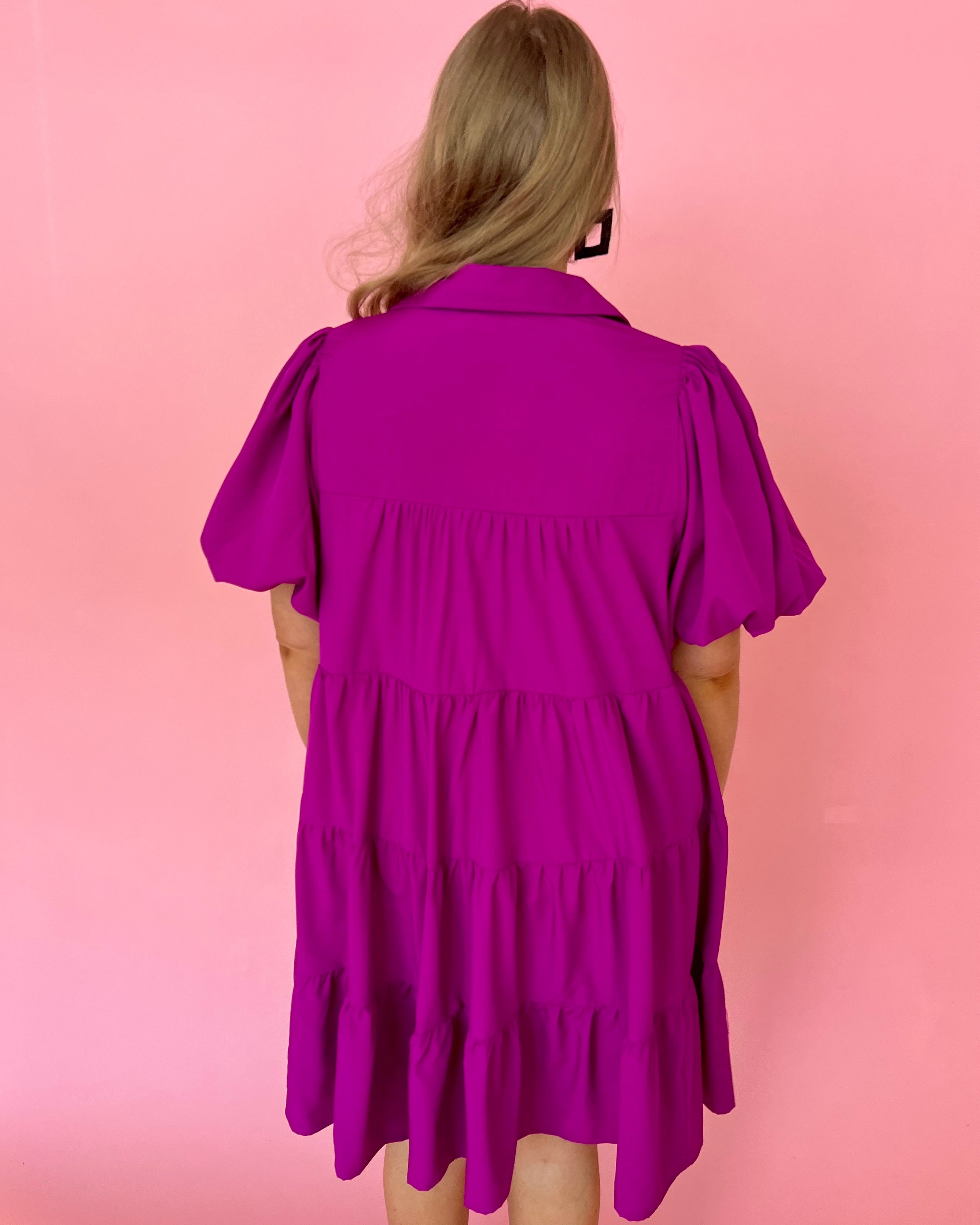 Meant To Appeal Violet Plus Tiered Collared Dress-Shop-Womens-Boutique-Clothing