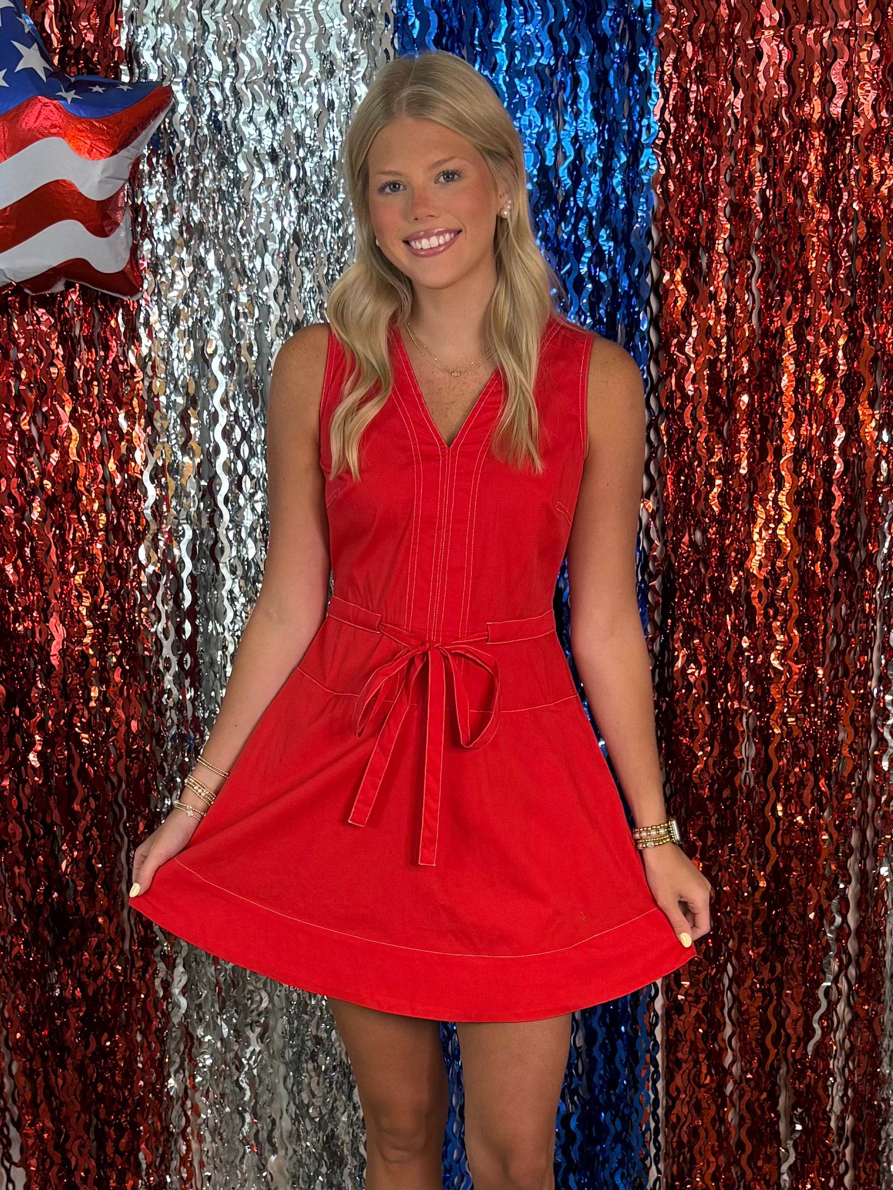 Similar Intent Red Sleeveless Dress-Shop-Womens-Boutique-Clothing
