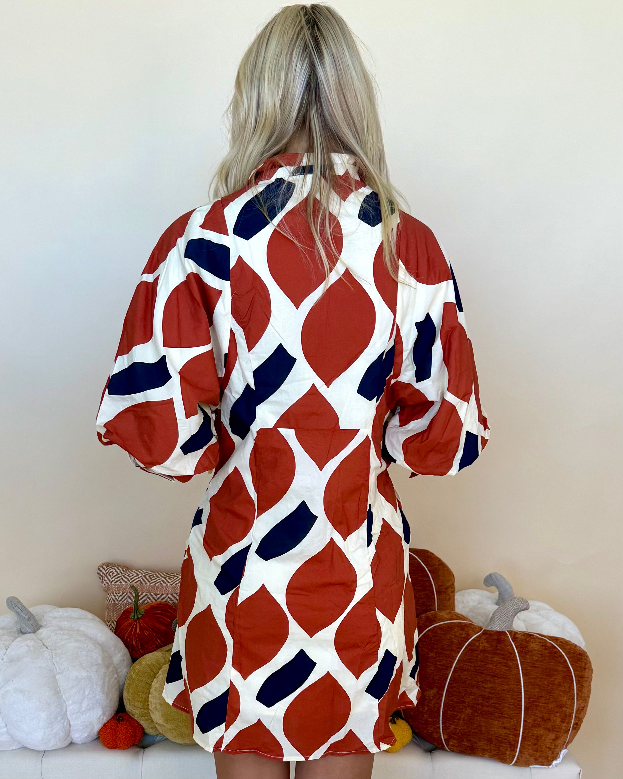 Until I Found You Ecru Rust Tie Dress-Shop-Womens-Boutique-Clothing