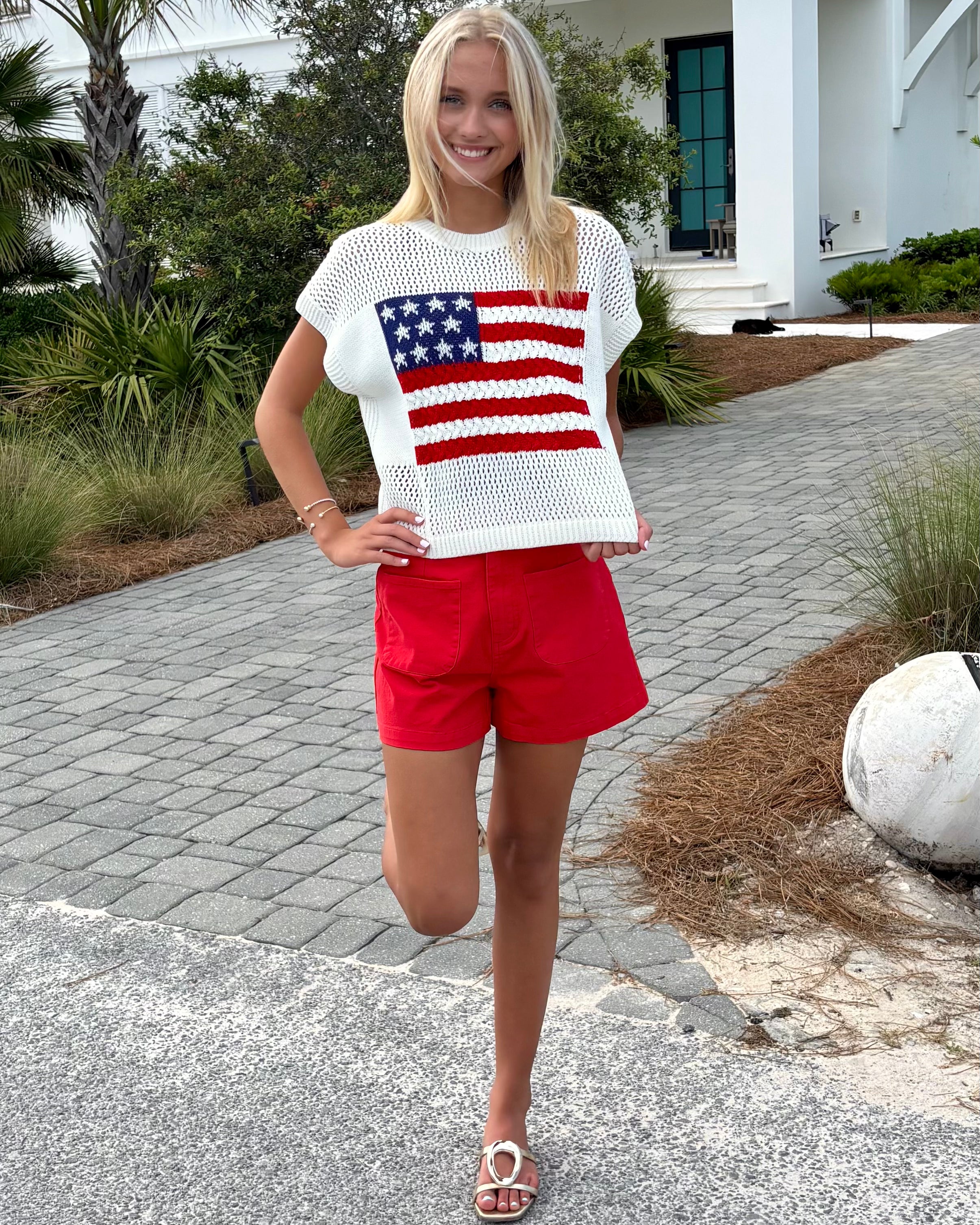 Light Up The Sky Ivory American Flag Sweater-Shop-Womens-Boutique-Clothing