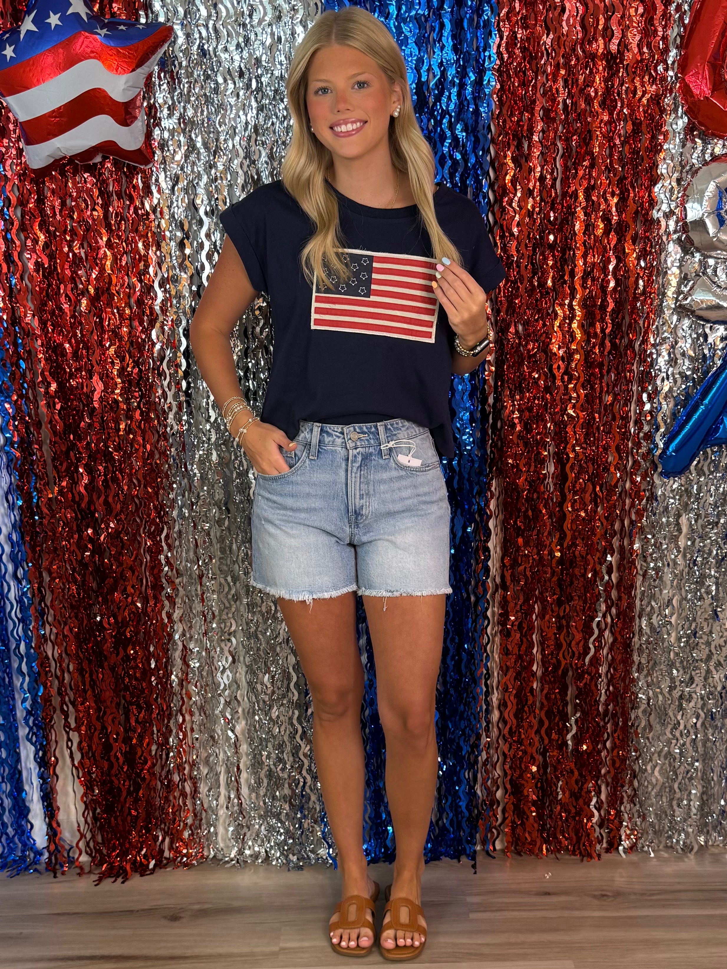 Ocean Drift High Rise Boyfriend Shorts-Shop-Womens-Boutique-Clothing