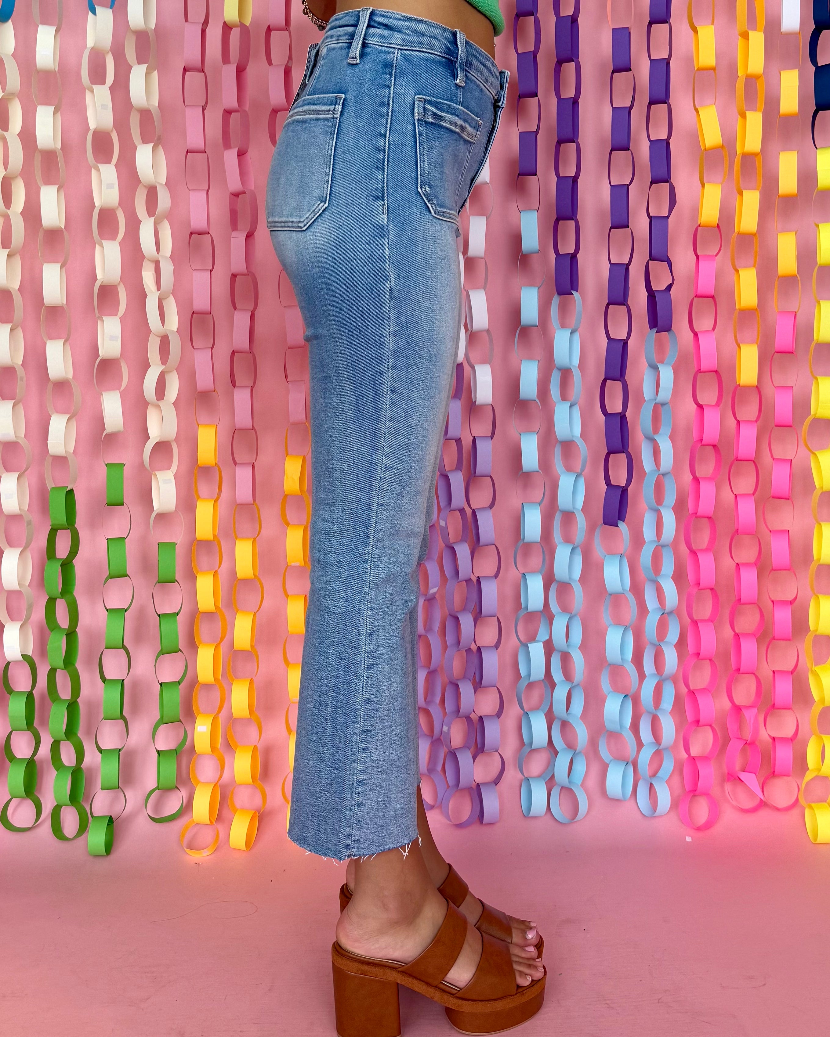 Not A First Denim Pocket Crop Flare-Shop-Womens-Boutique-Clothing