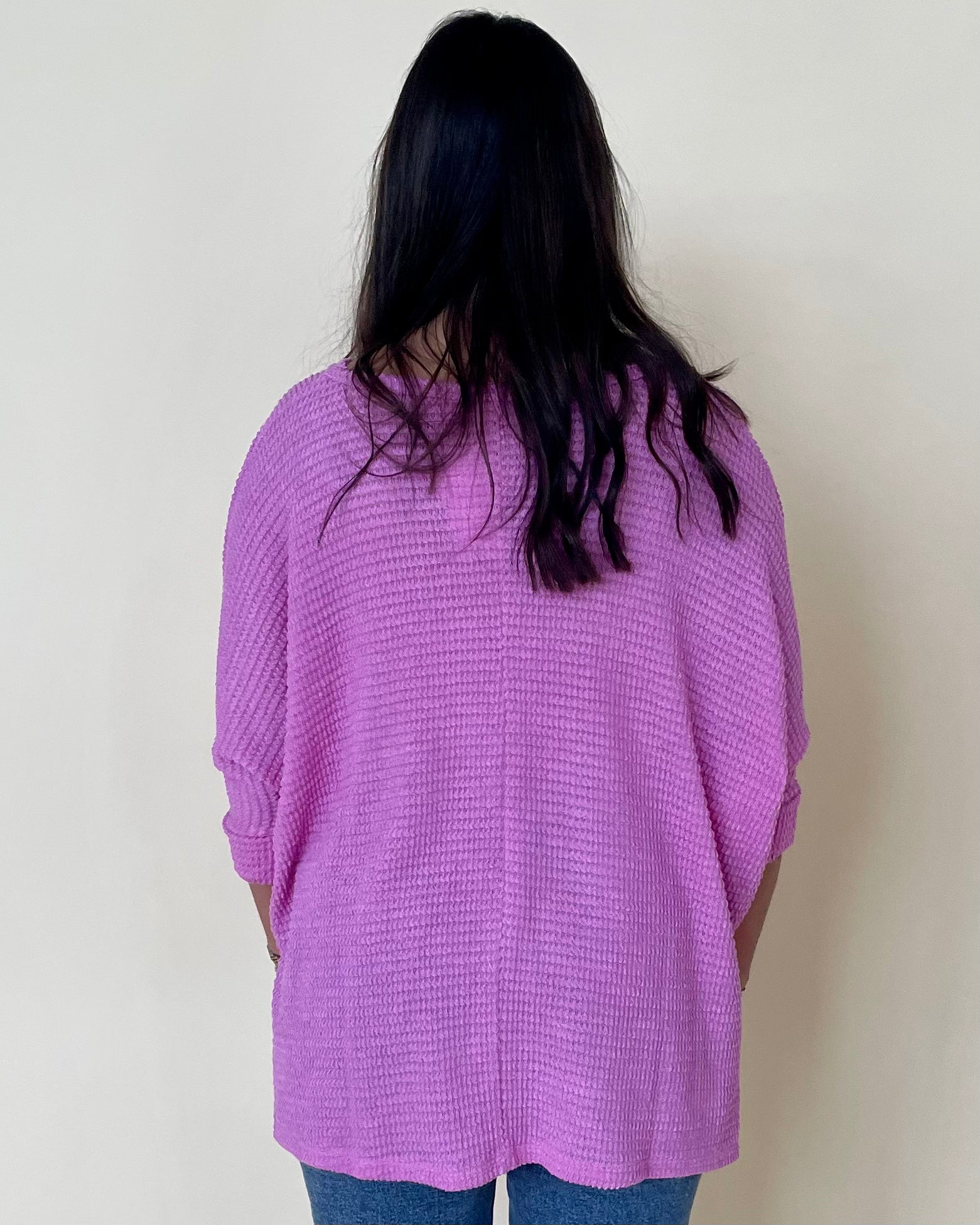 Casual Ease Bright Mauve Jacquard Sweater-Shop-Womens-Boutique-Clothing